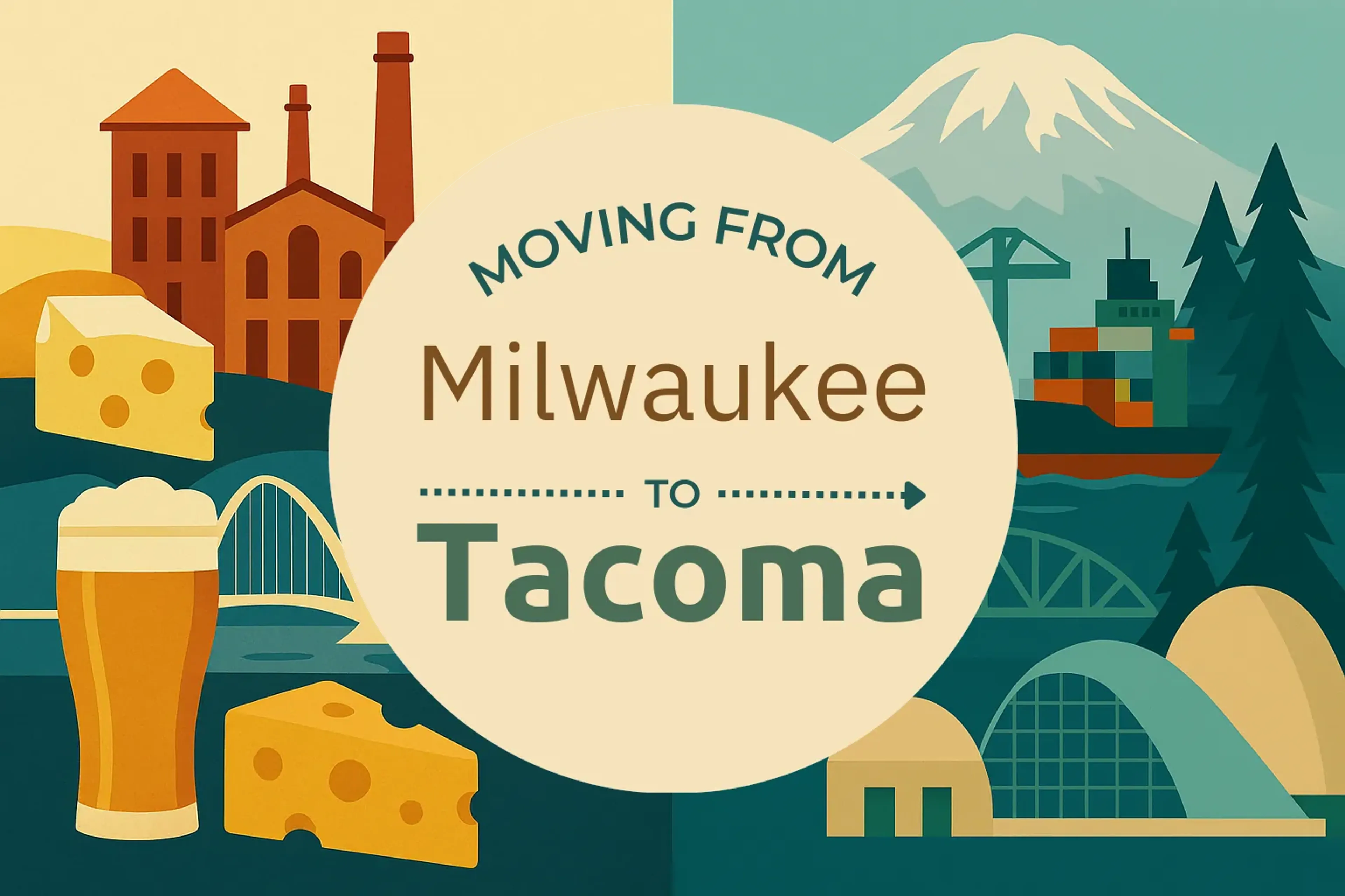 Side-by-side comparison of Milwaukee to Tacoma moving companies