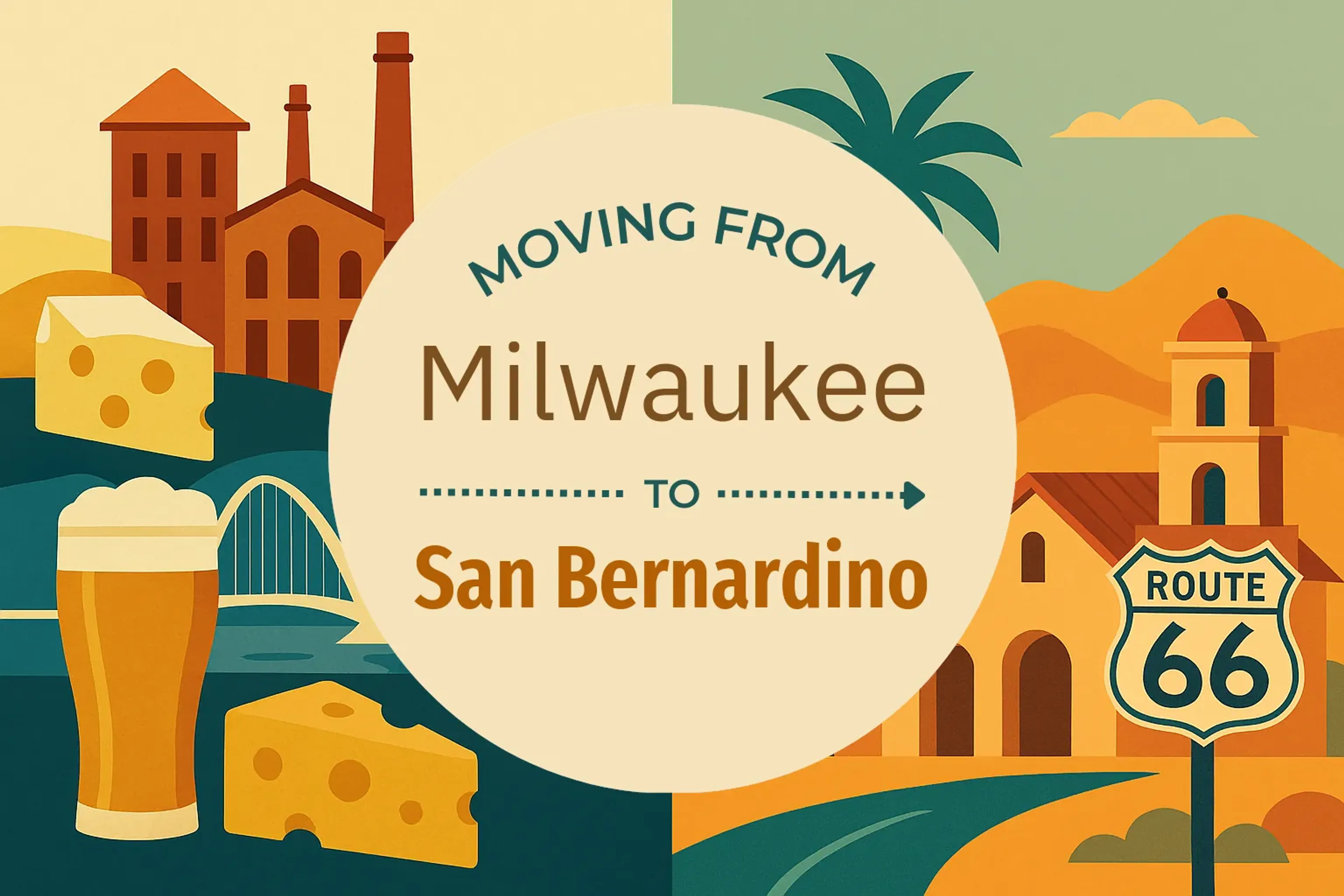 Side-by-side comparison of Milwaukee to San Bernardino moving companies