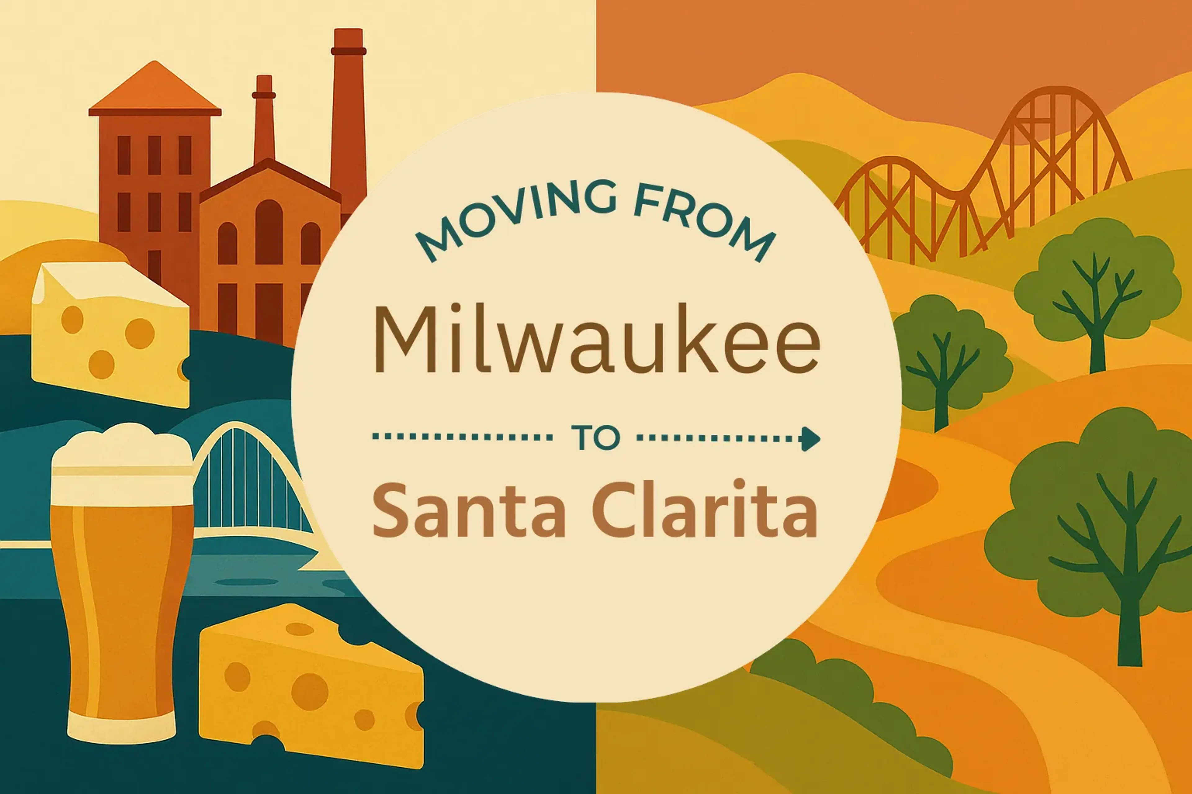 Side-by-side comparison of Milwaukee to Santa Clarita moving companies