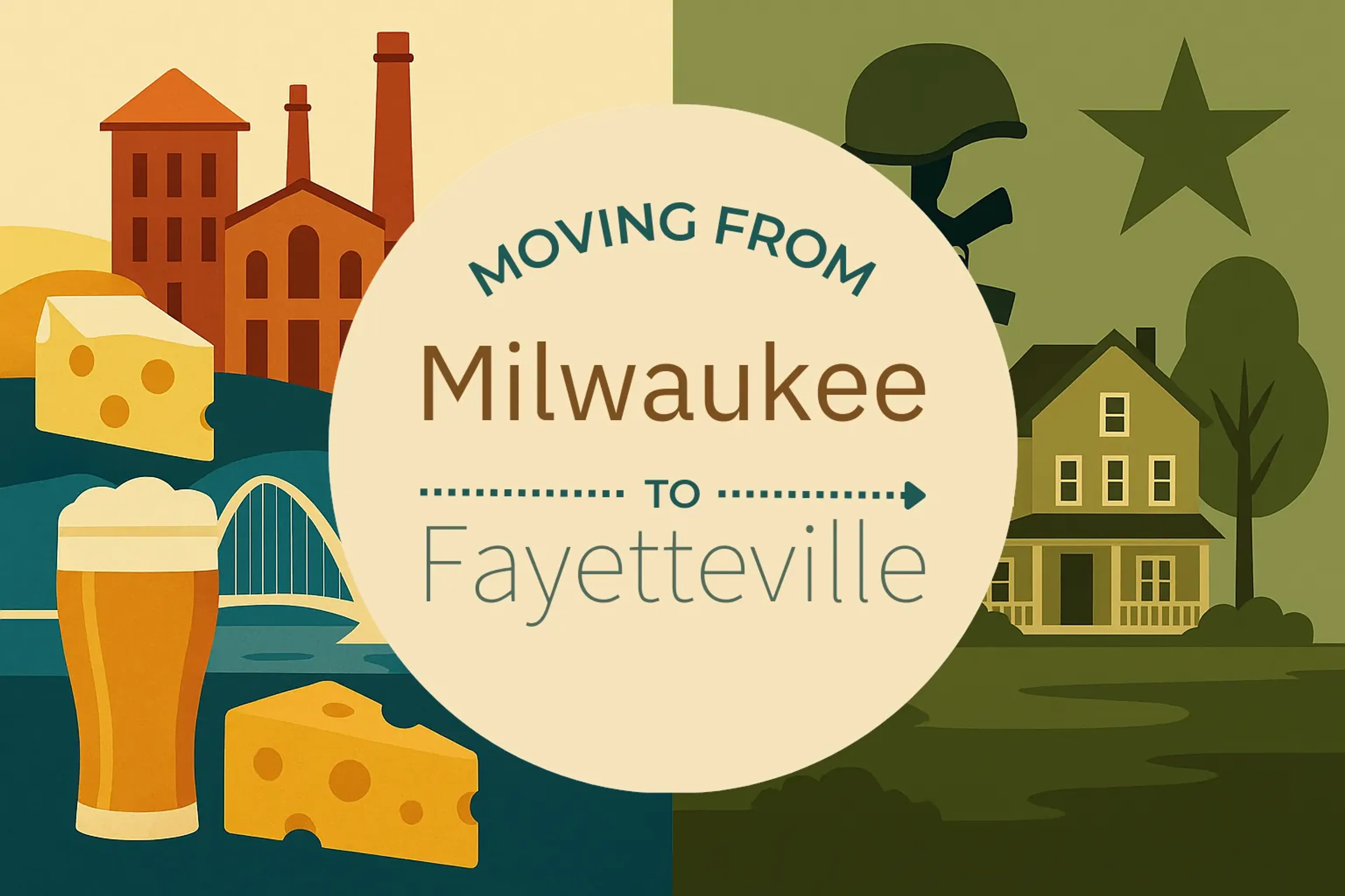 Side-by-side comparison of Milwaukee to Fayetteville moving companies