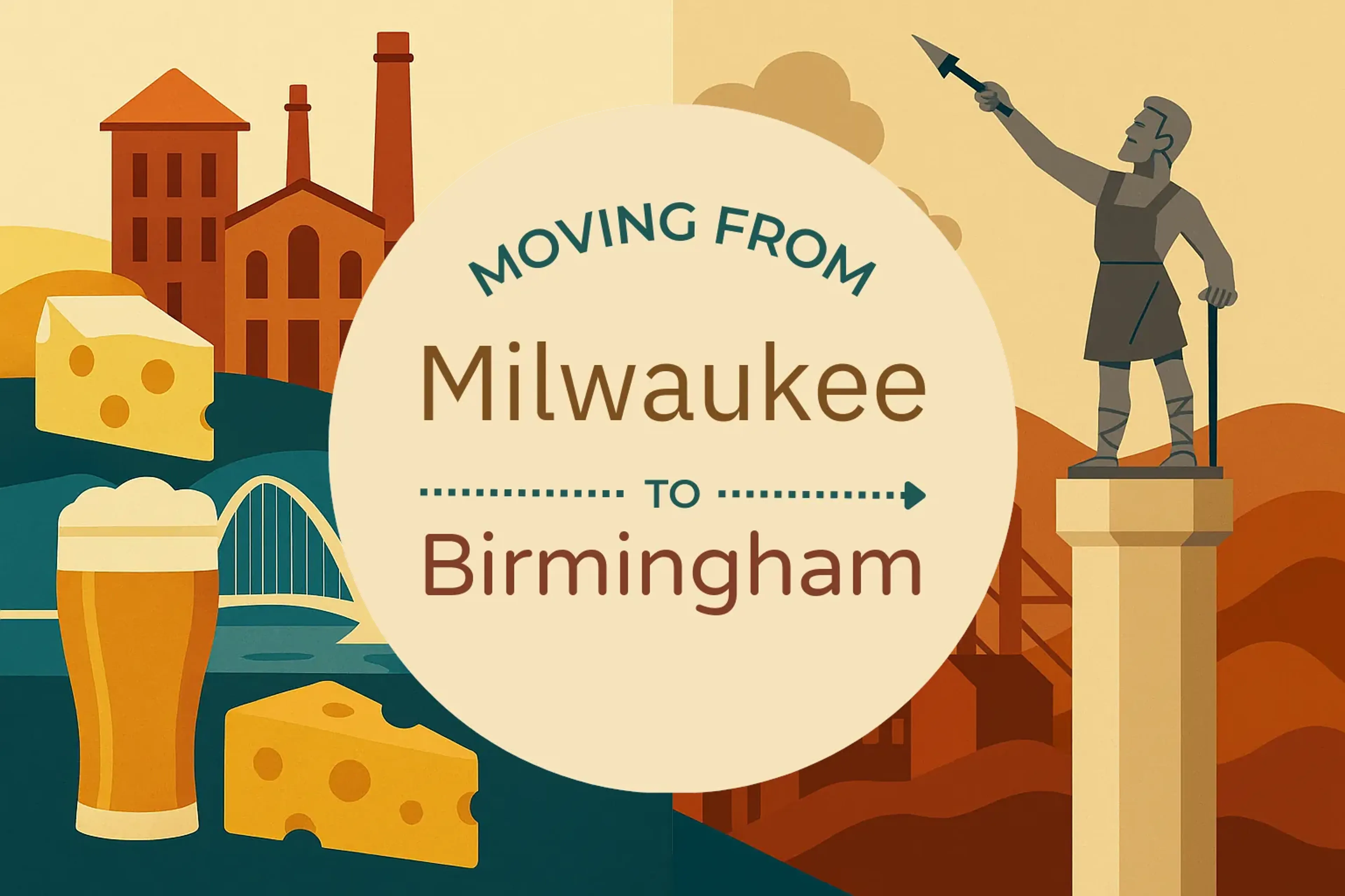 Side-by-side comparison of Milwaukee to Birmingham moving companies
