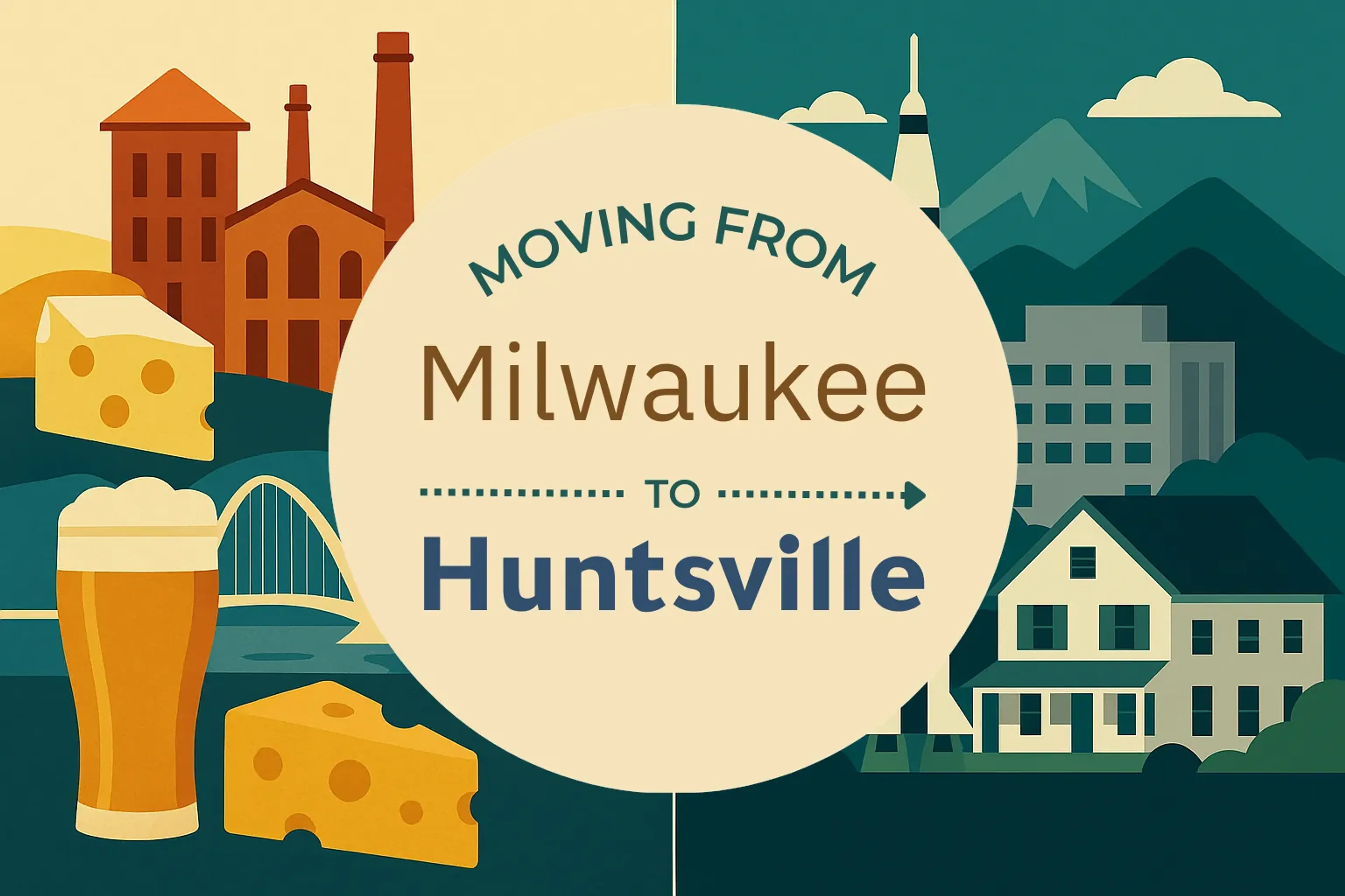 Side-by-side comparison of Milwaukee to Huntsville moving companies