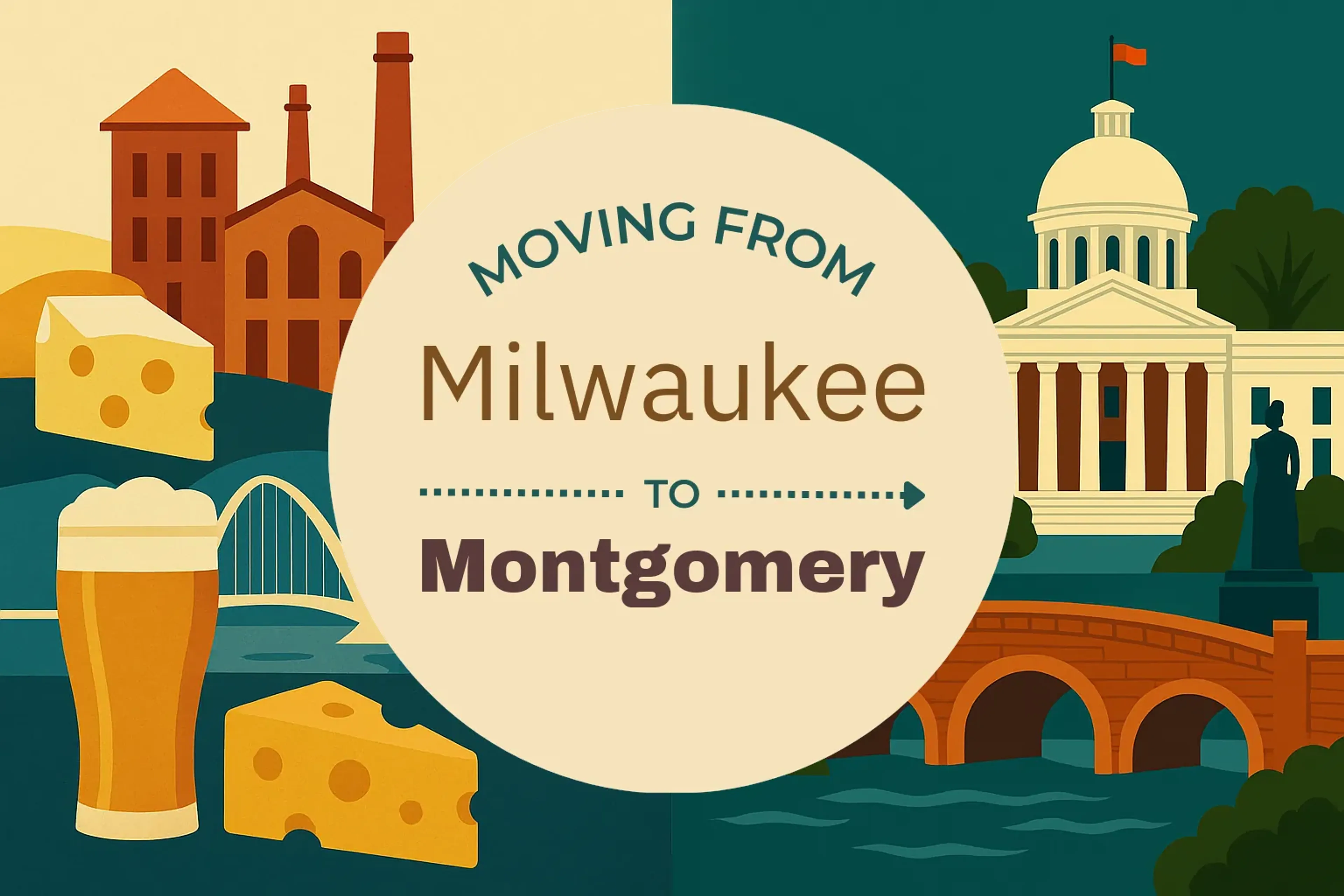 Side-by-side comparison of Milwaukee to Montgomery moving companies