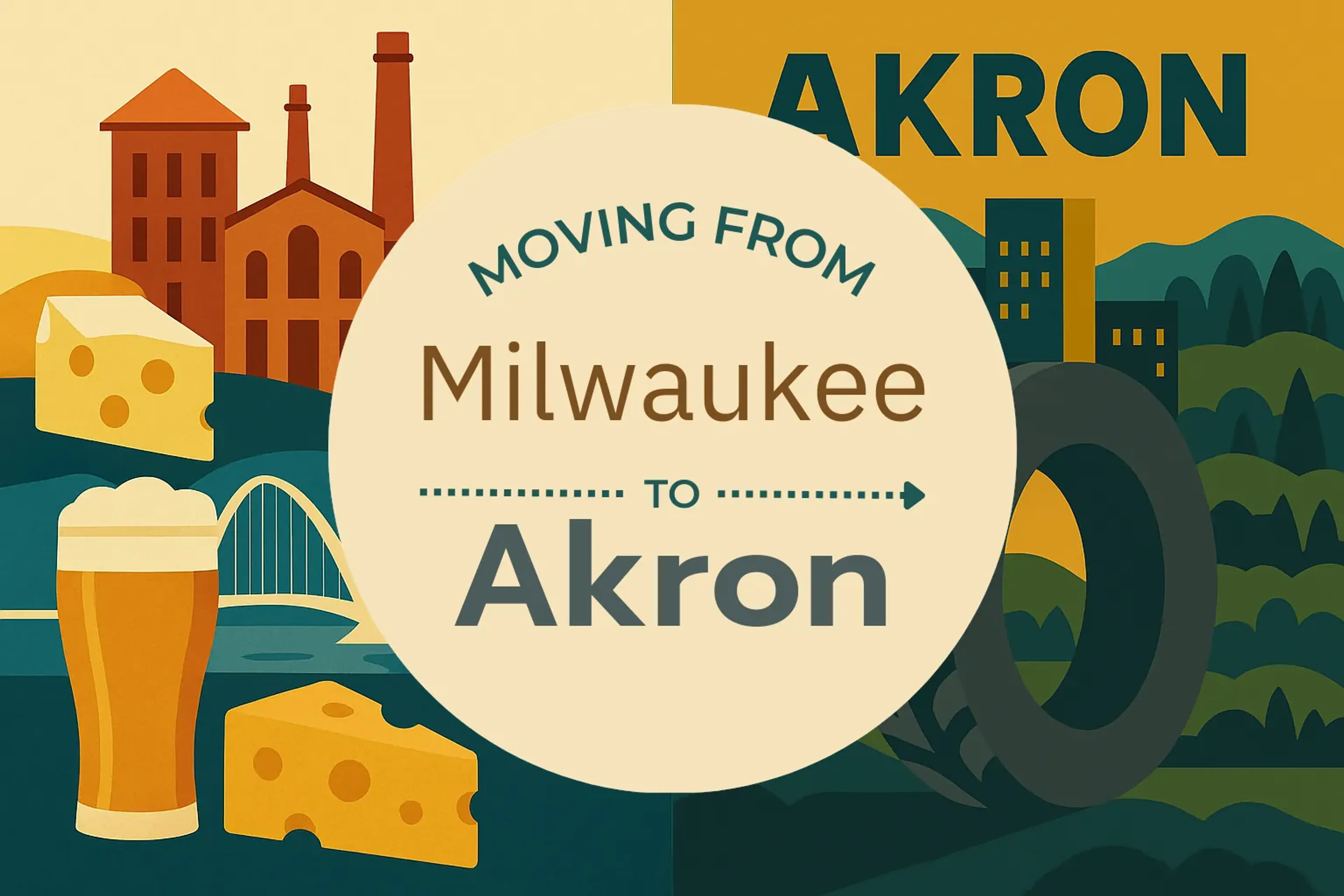 Side-by-side comparison of Milwaukee to Akron moving companies