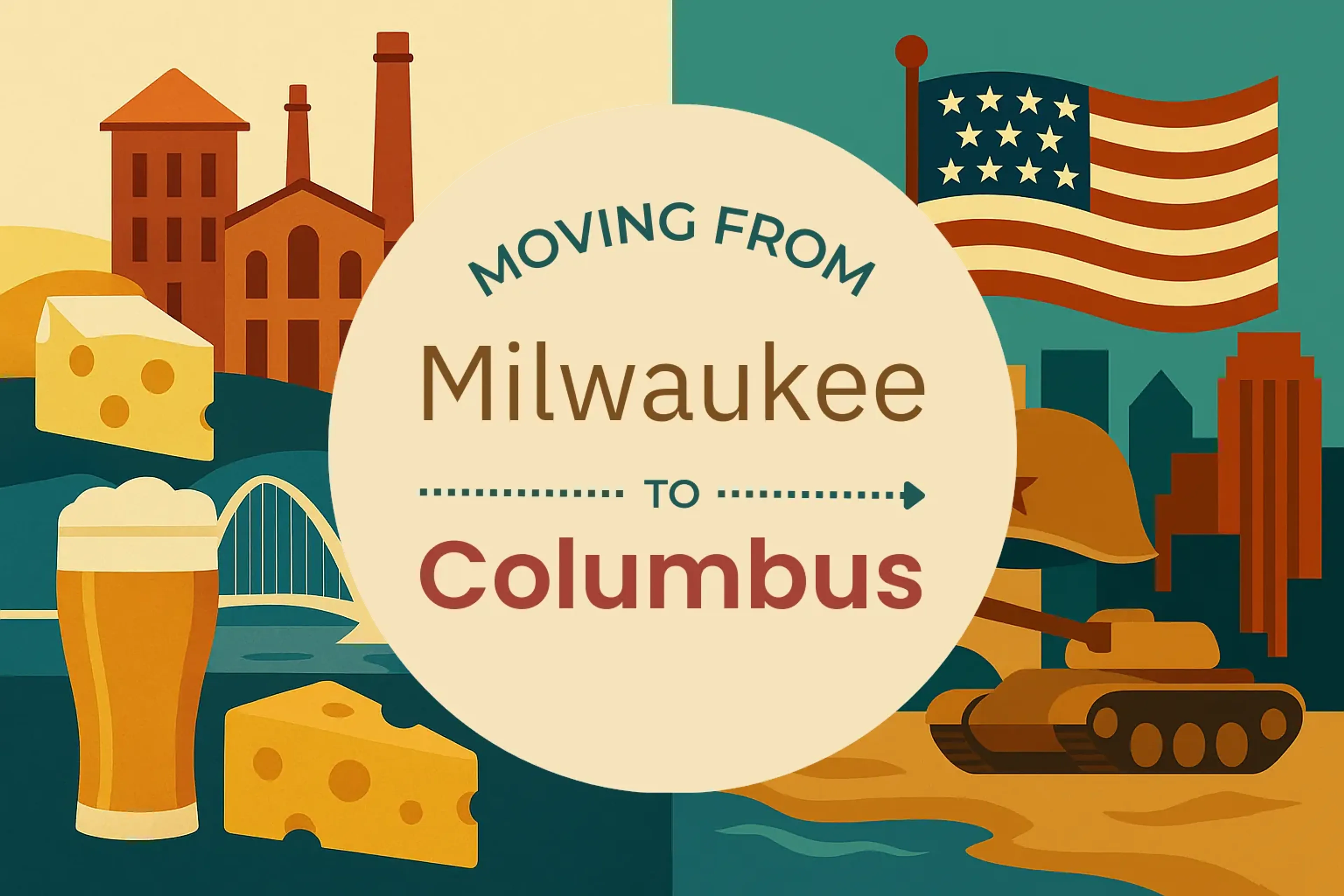 Side-by-side comparison of Milwaukee to Columbus moving companies