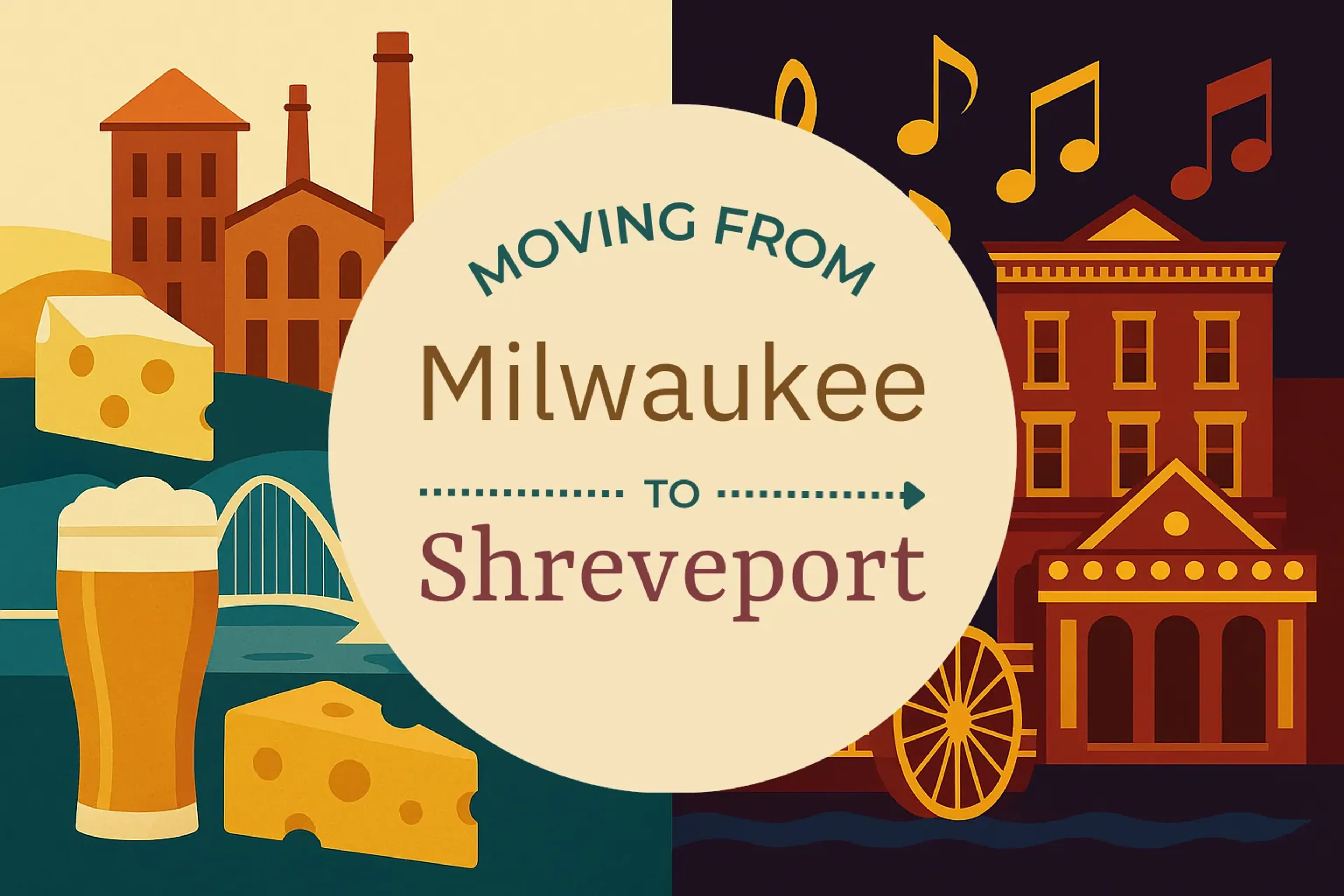 Side-by-side comparison of Milwaukee to Shreveport moving companies