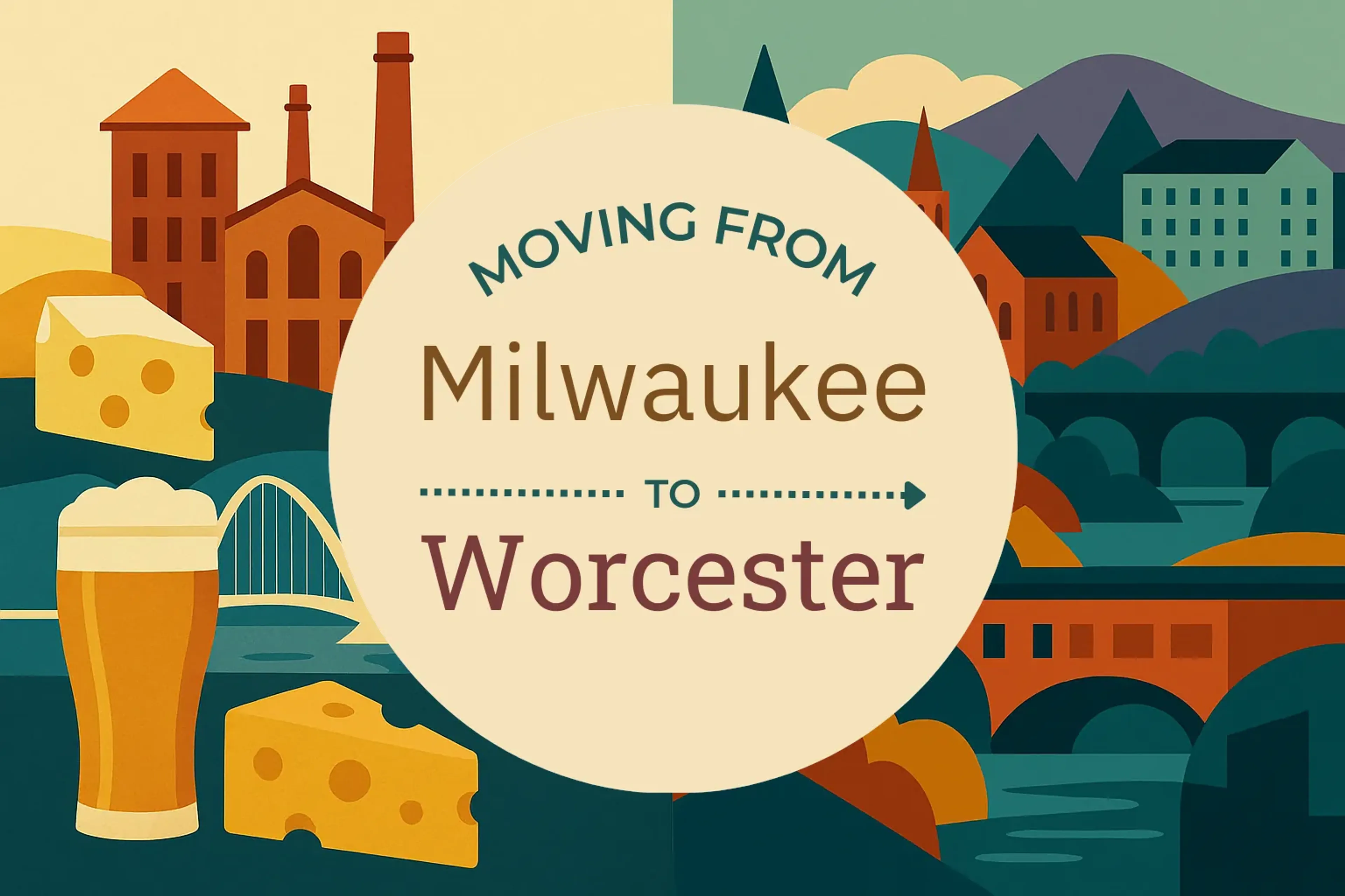 Side-by-side comparison of Milwaukee to Worcester moving companies
