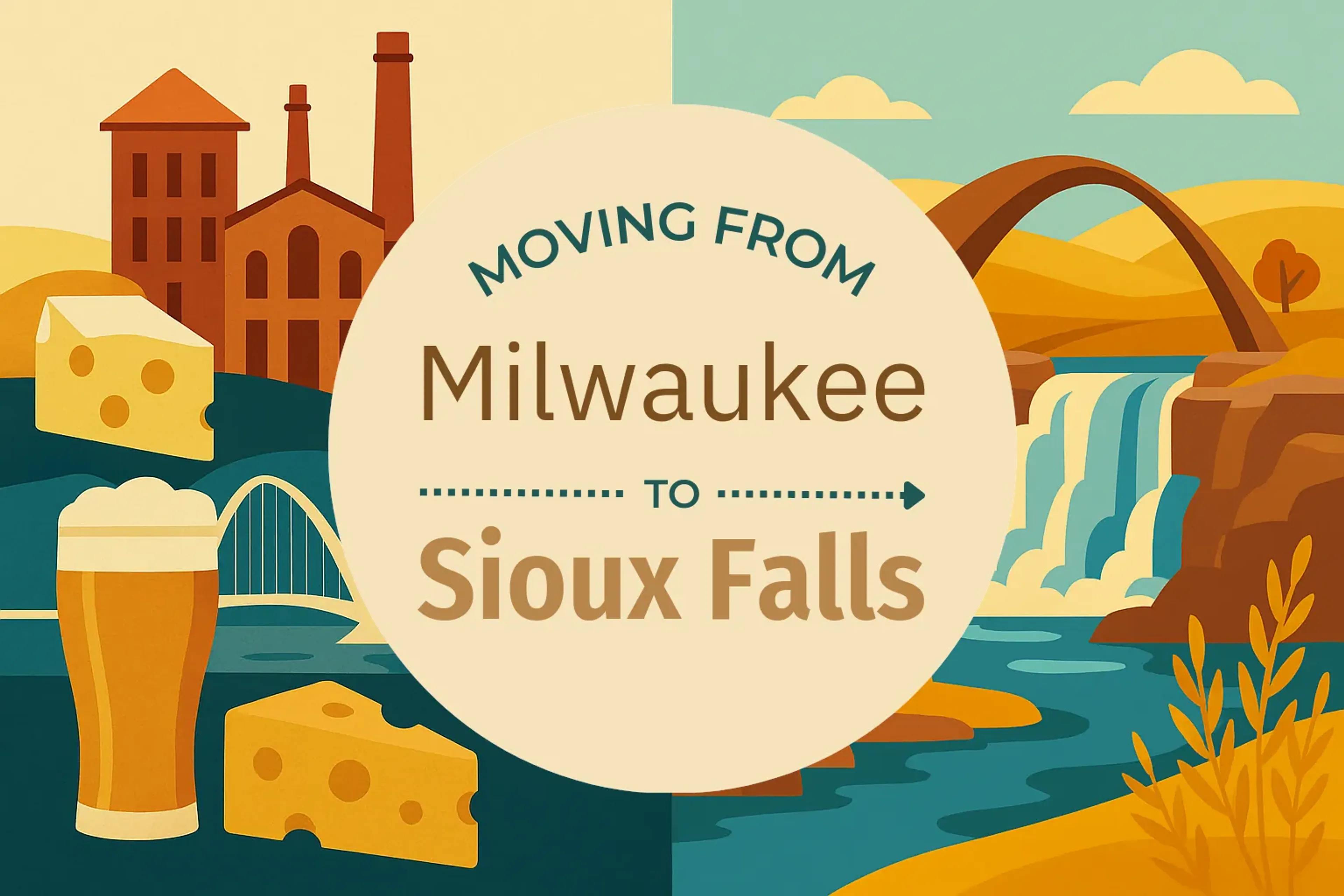 Side-by-side comparison of Milwaukee to Sioux Falls moving companies
