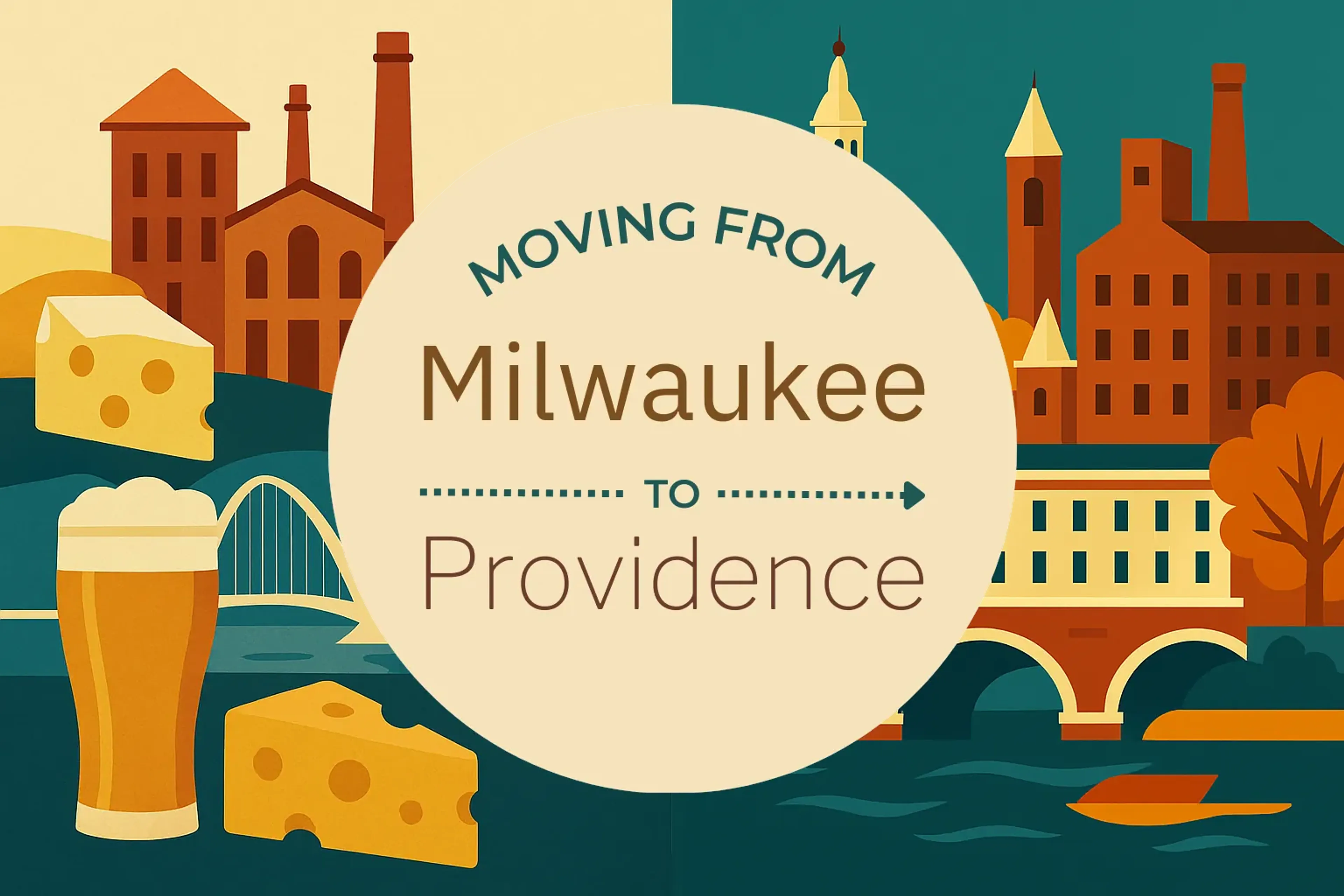 Side-by-side comparison of Milwaukee to Providence moving companies