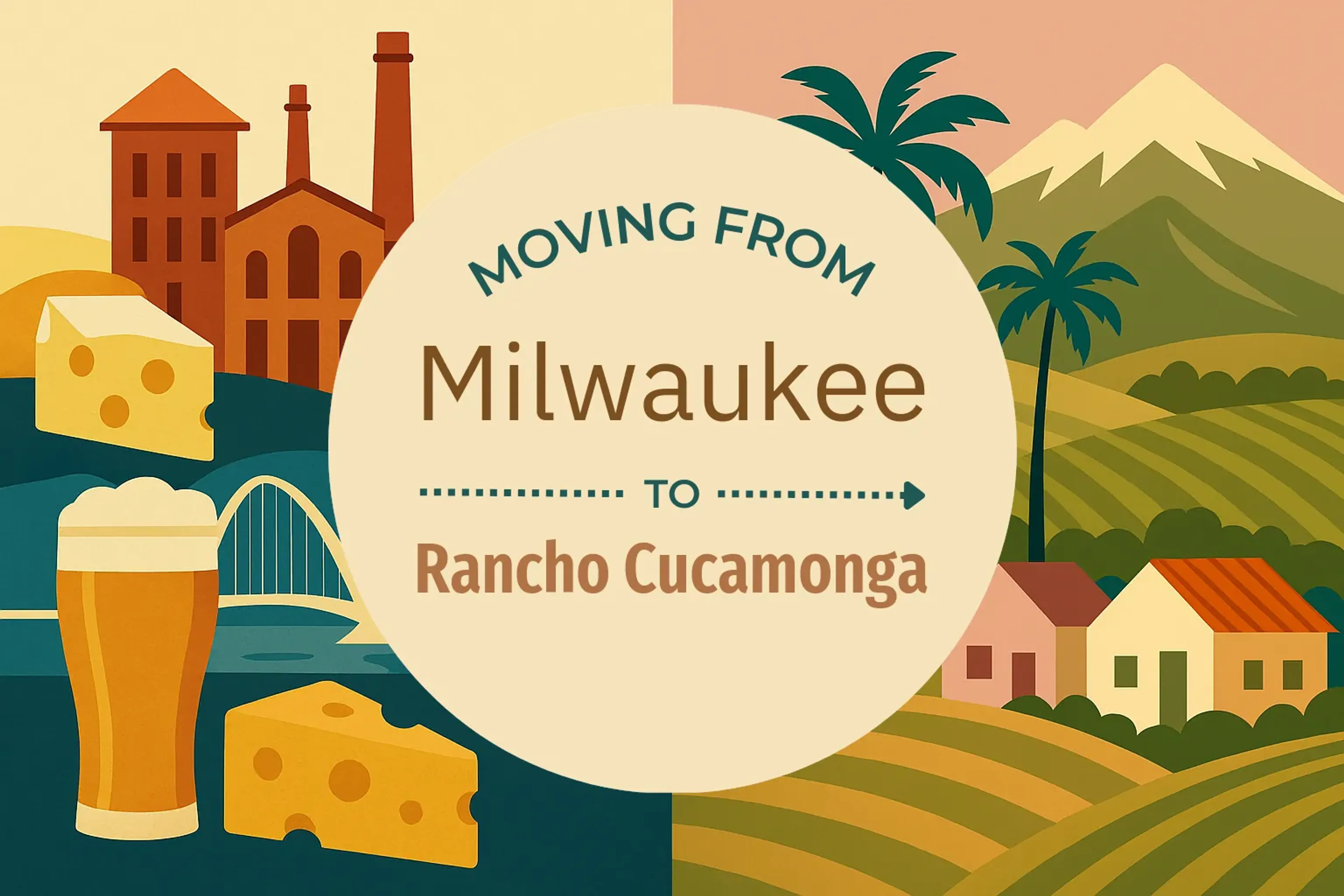 Side-by-side comparison of Milwaukee to Rancho Cucamonga moving companies