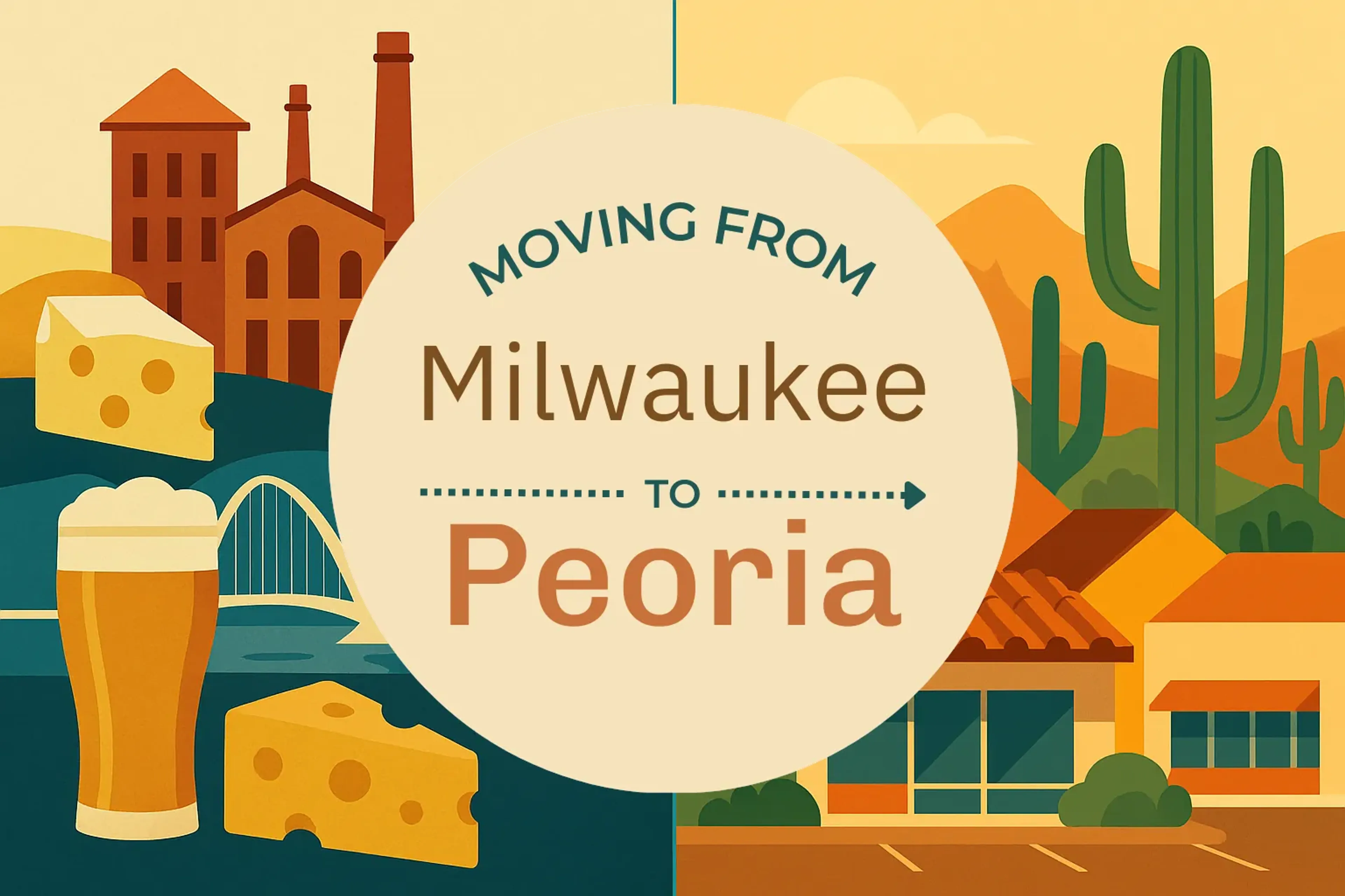 Side-by-side comparison of Milwaukee to Peoria moving companies