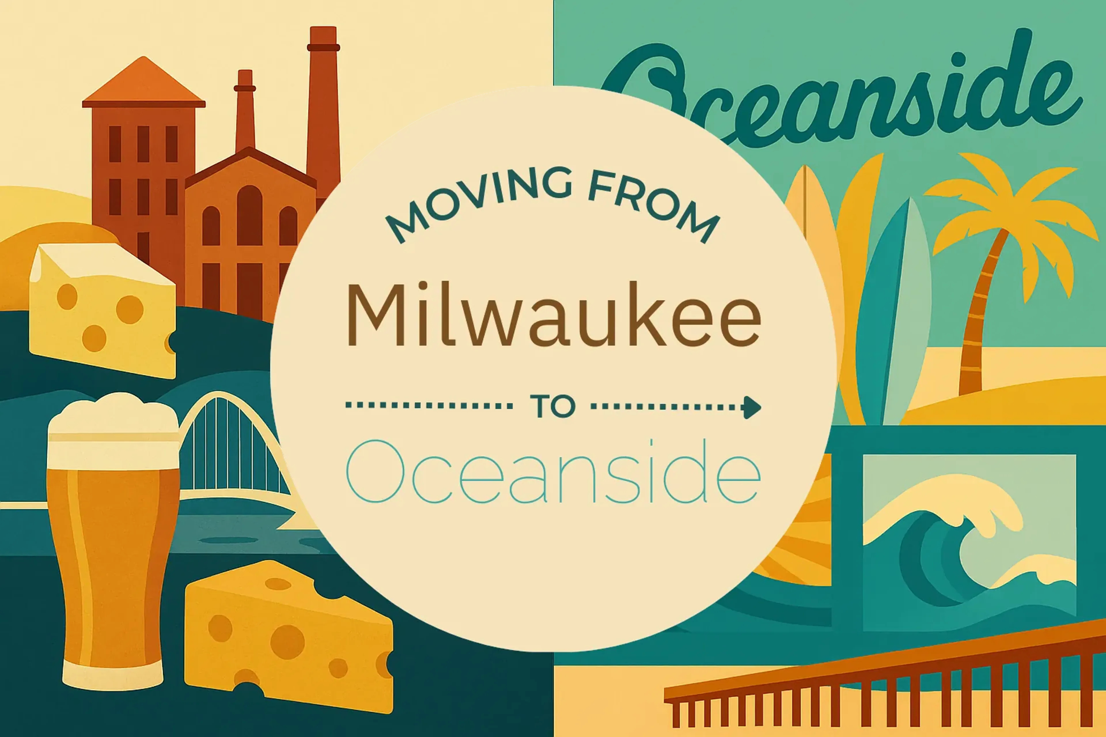 Side-by-side comparison of Milwaukee to Oceanside moving companies