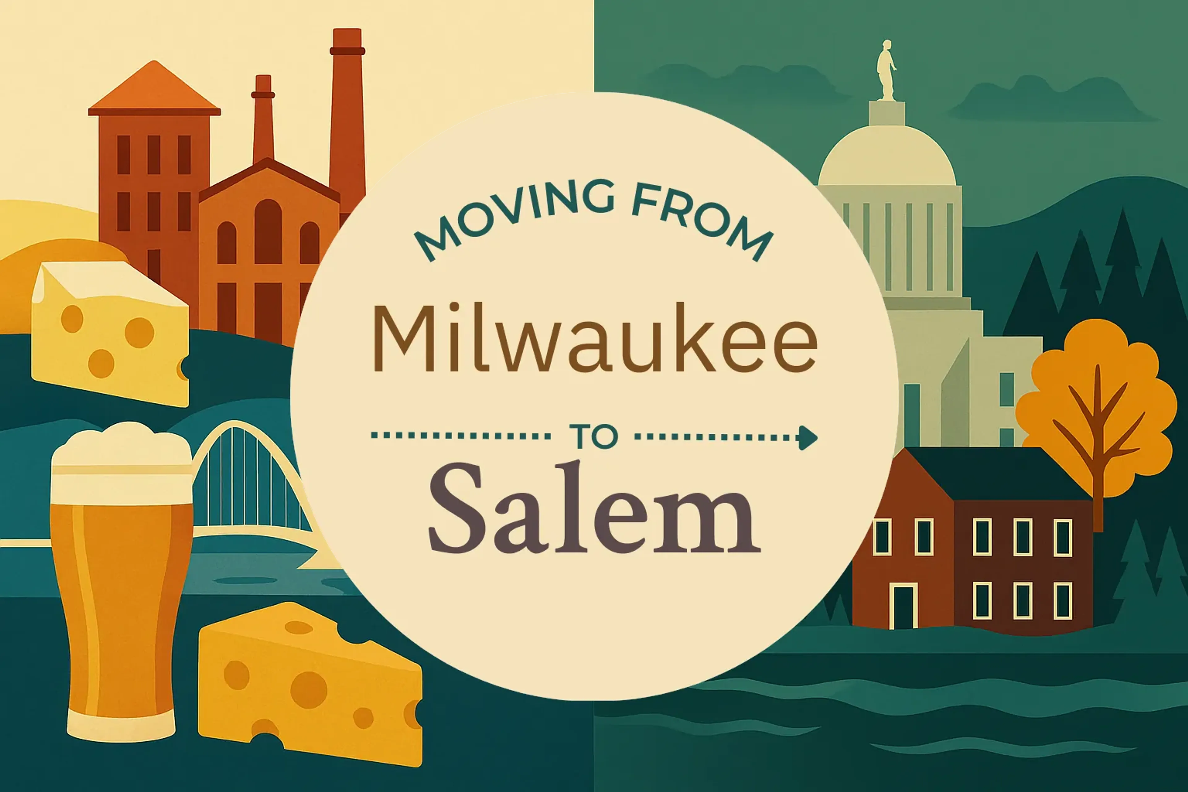 Side-by-side comparison of Milwaukee to Salem moving companies