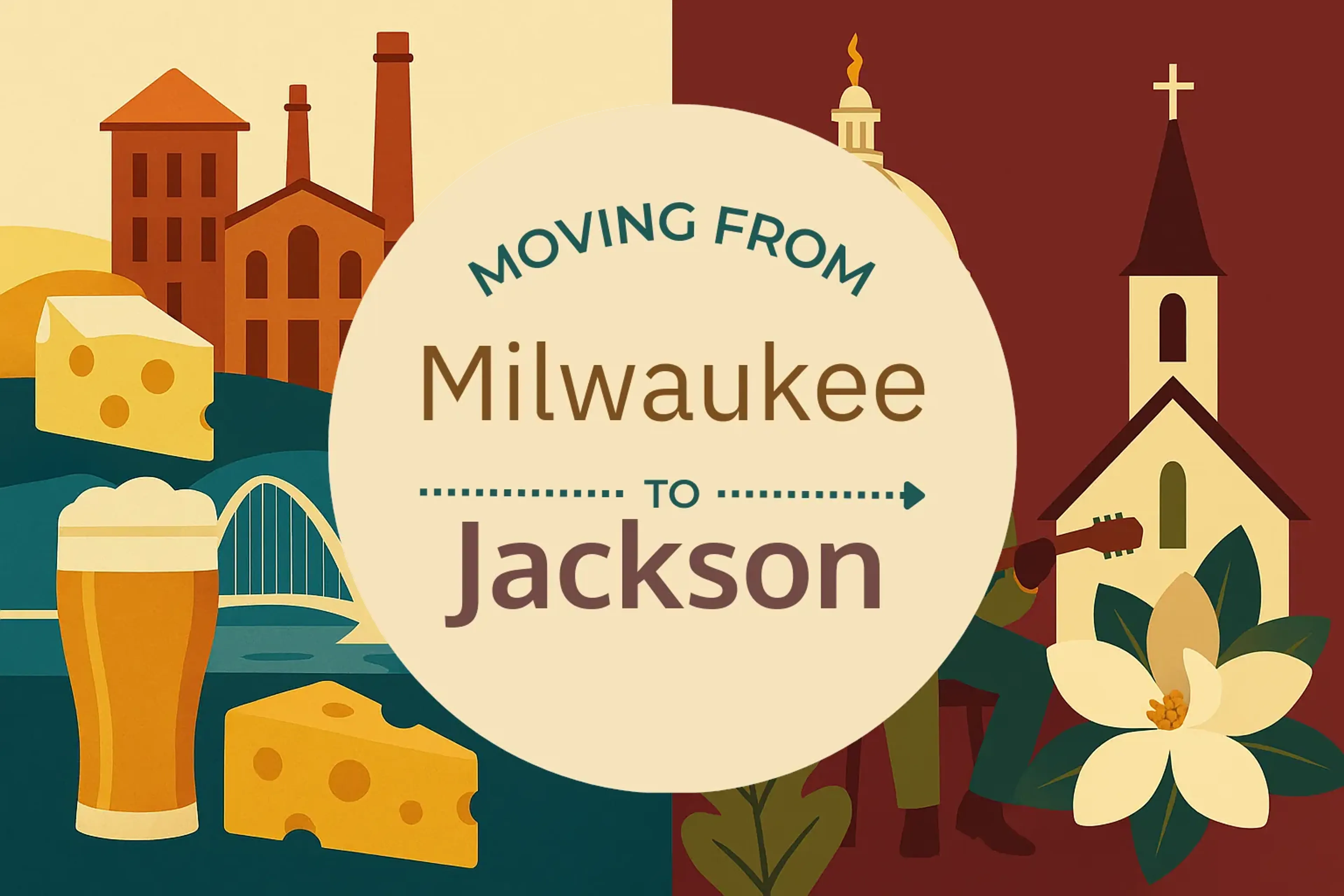Side-by-side comparison of Milwaukee to Jackson moving companies