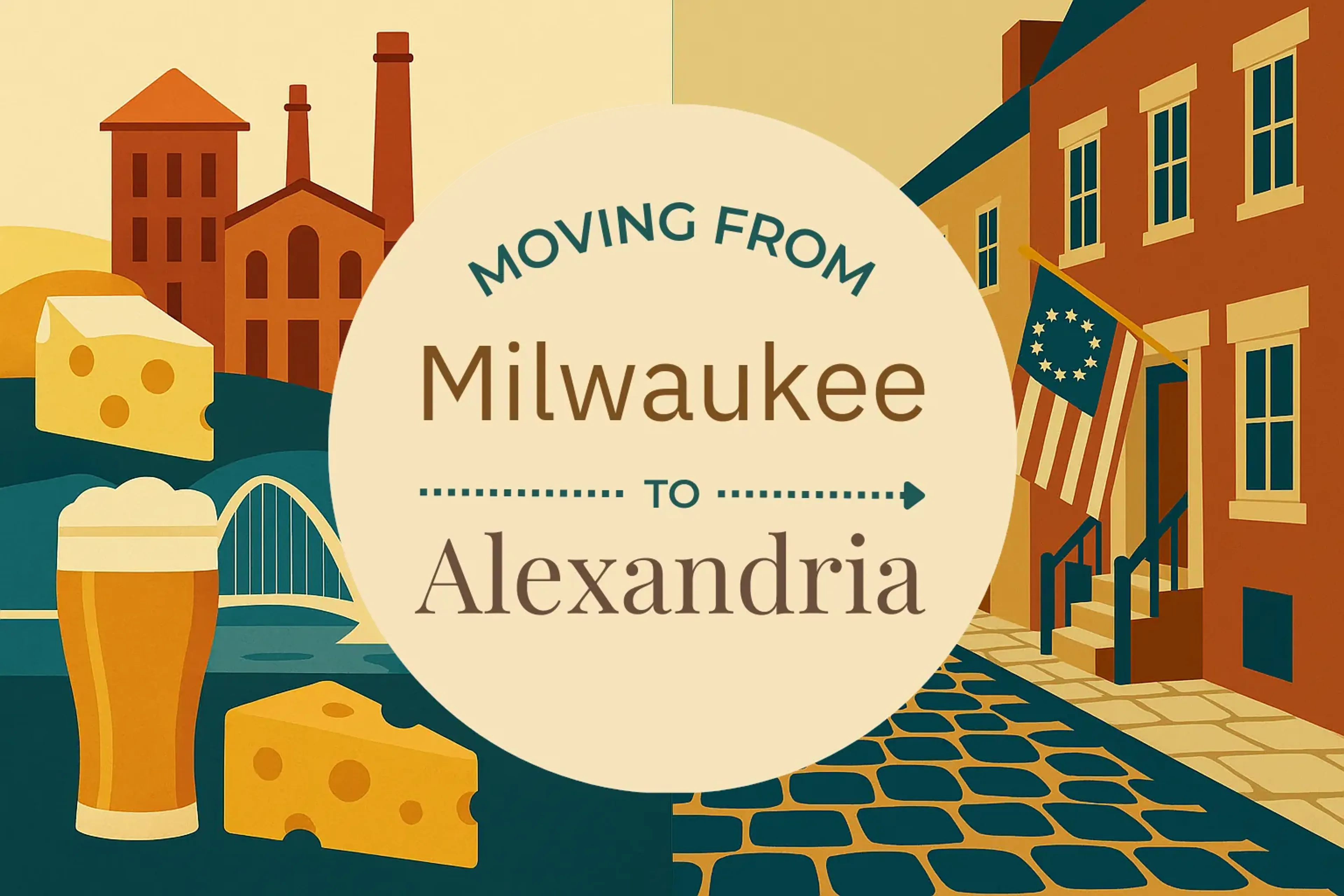 Side-by-side comparison of Milwaukee to Alexandria moving companies