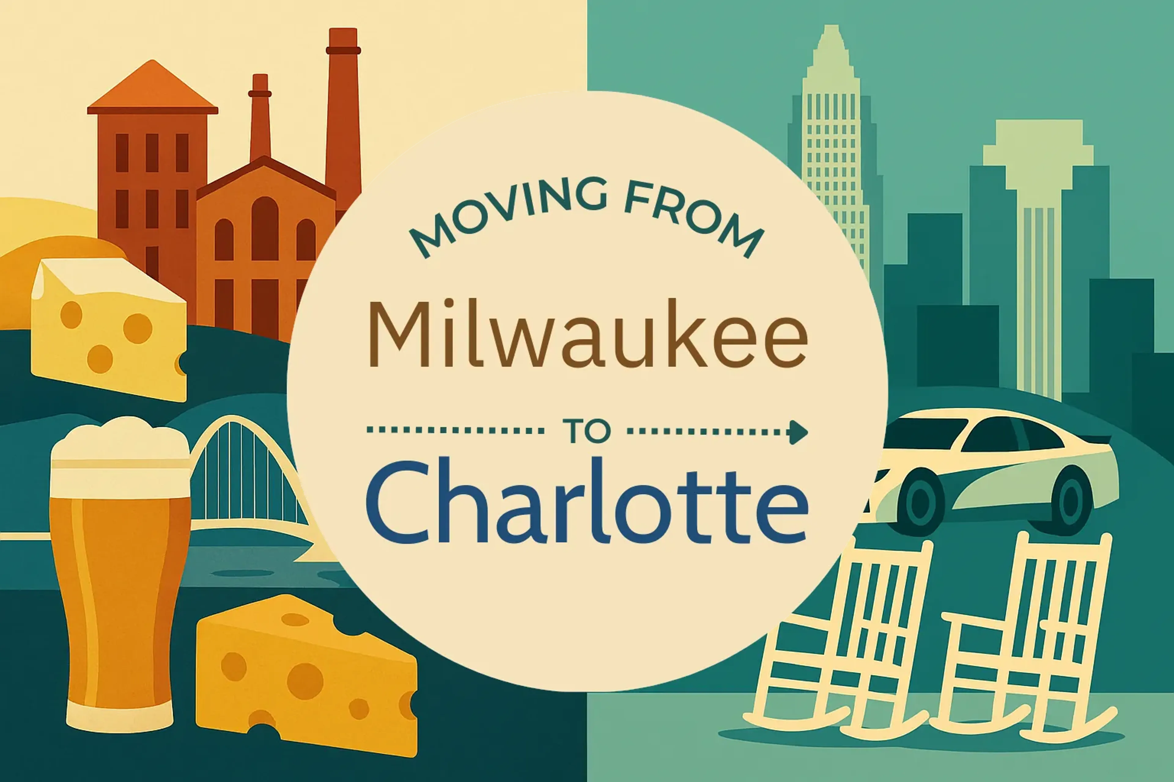 Side-by-side comparison of Milwaukee to Charlotte moving companies