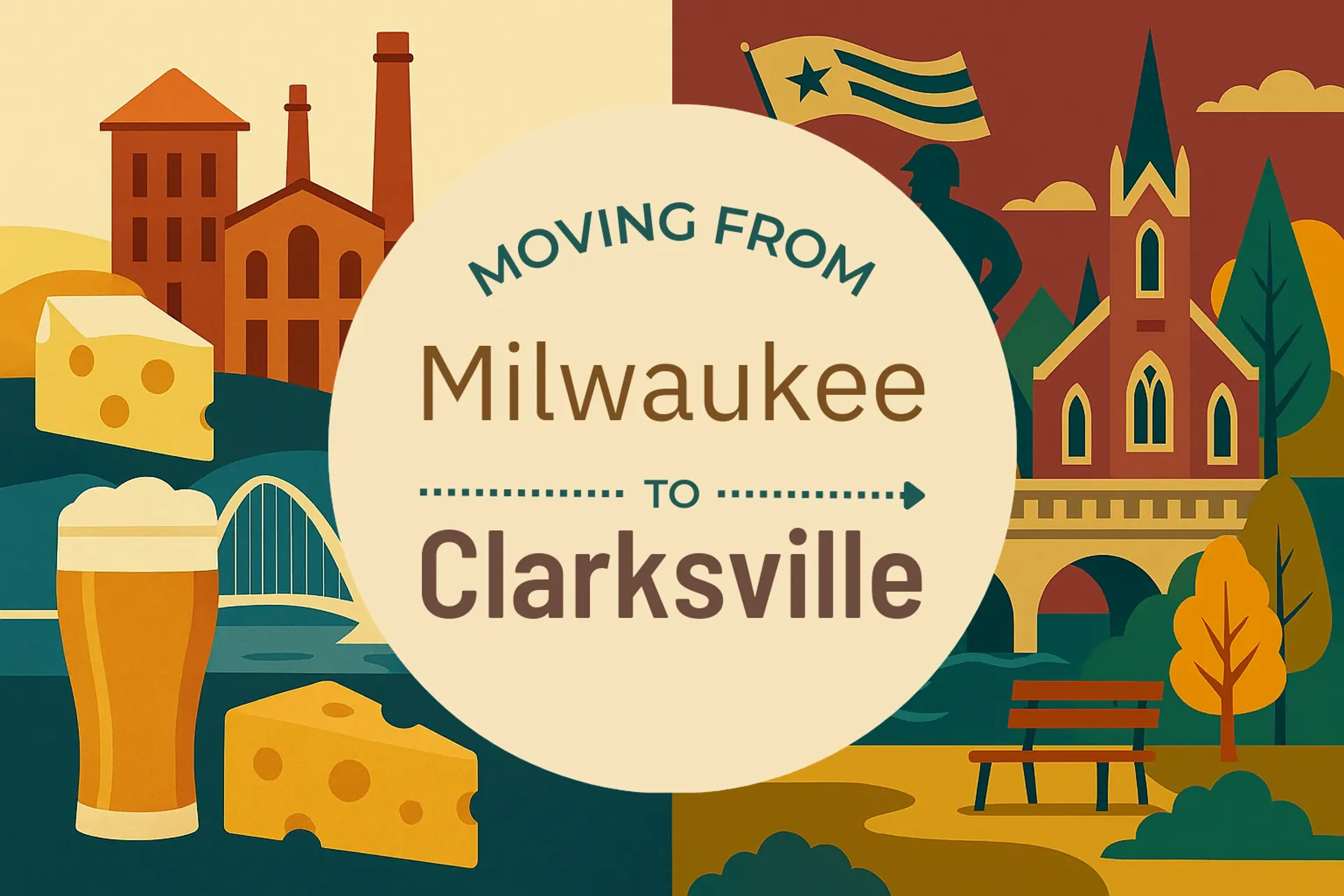 Side-by-side comparison of Milwaukee to Clarksville moving companies