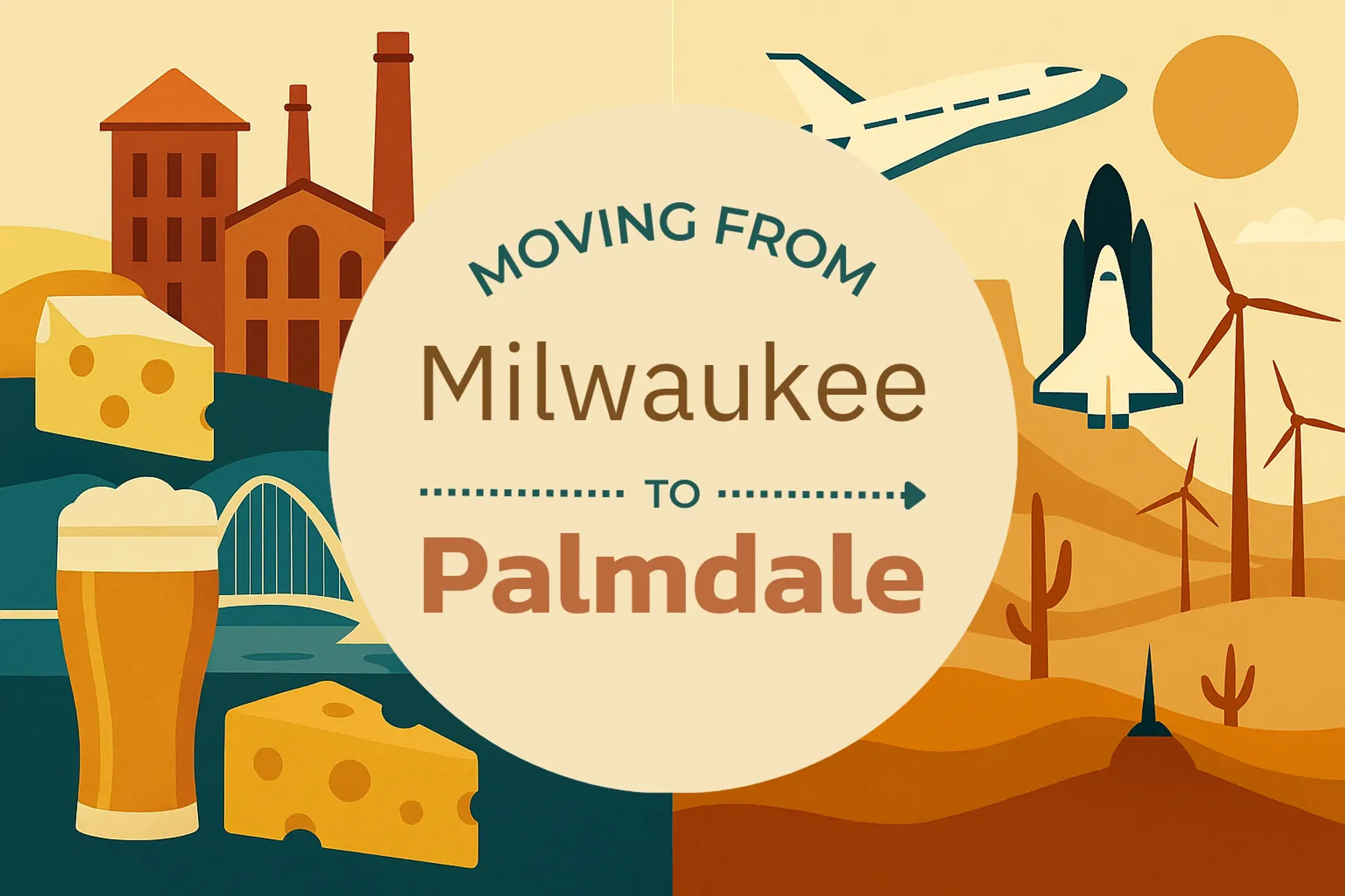 Side-by-side comparison of Milwaukee to Palmdale moving companies