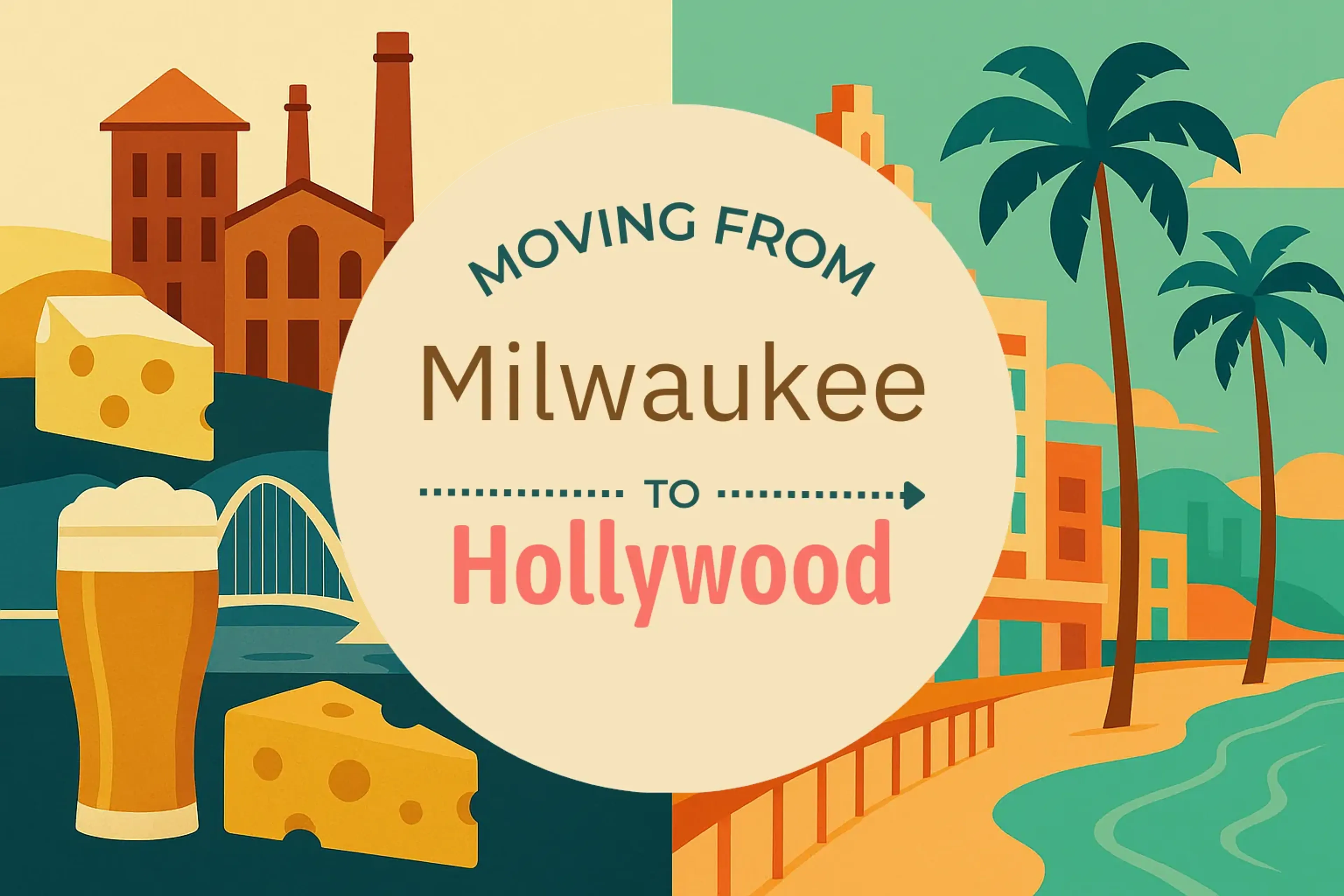 Side-by-side comparison of Milwaukee to Hollywood moving companies