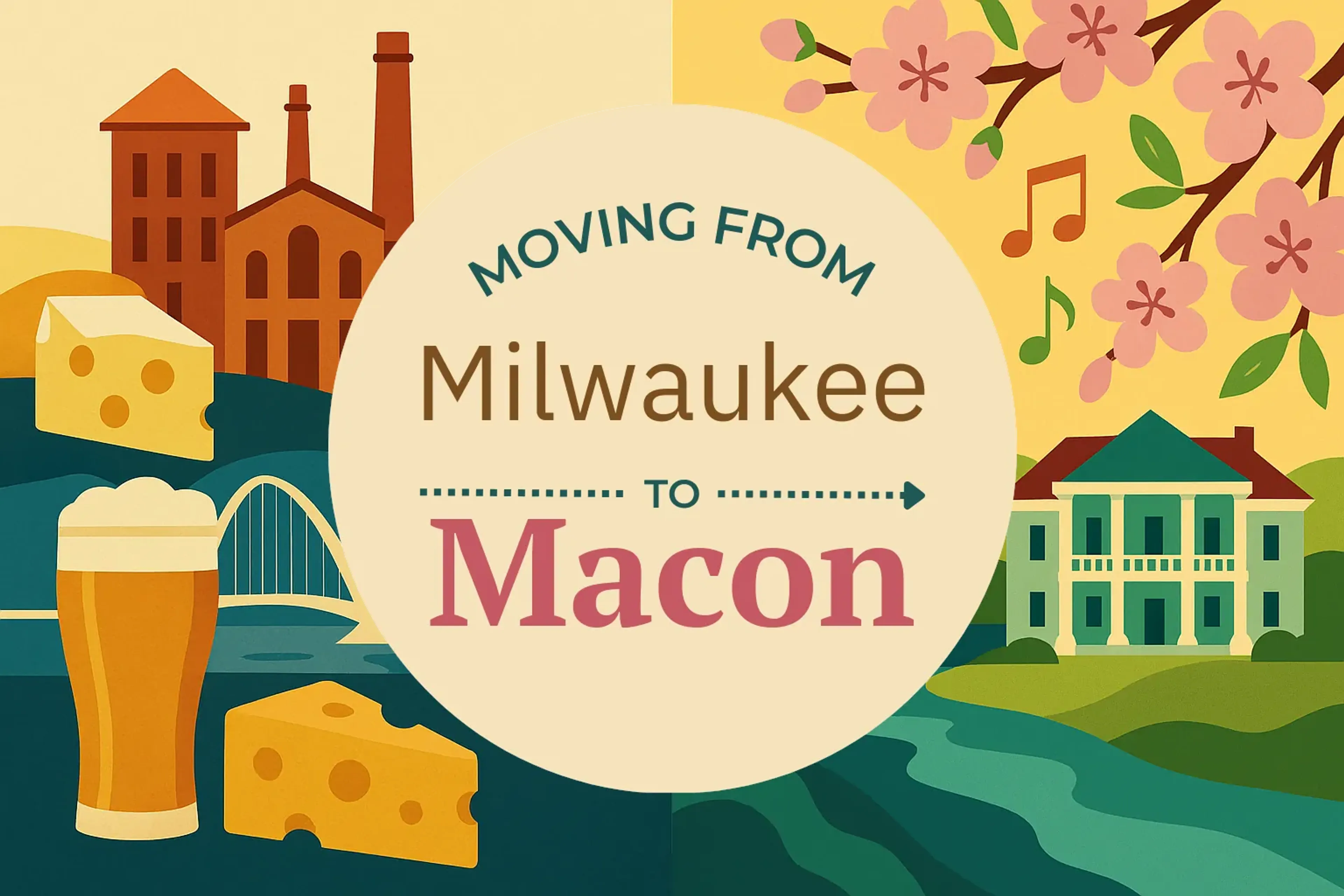 Side-by-side comparison of Milwaukee to Macon moving companies