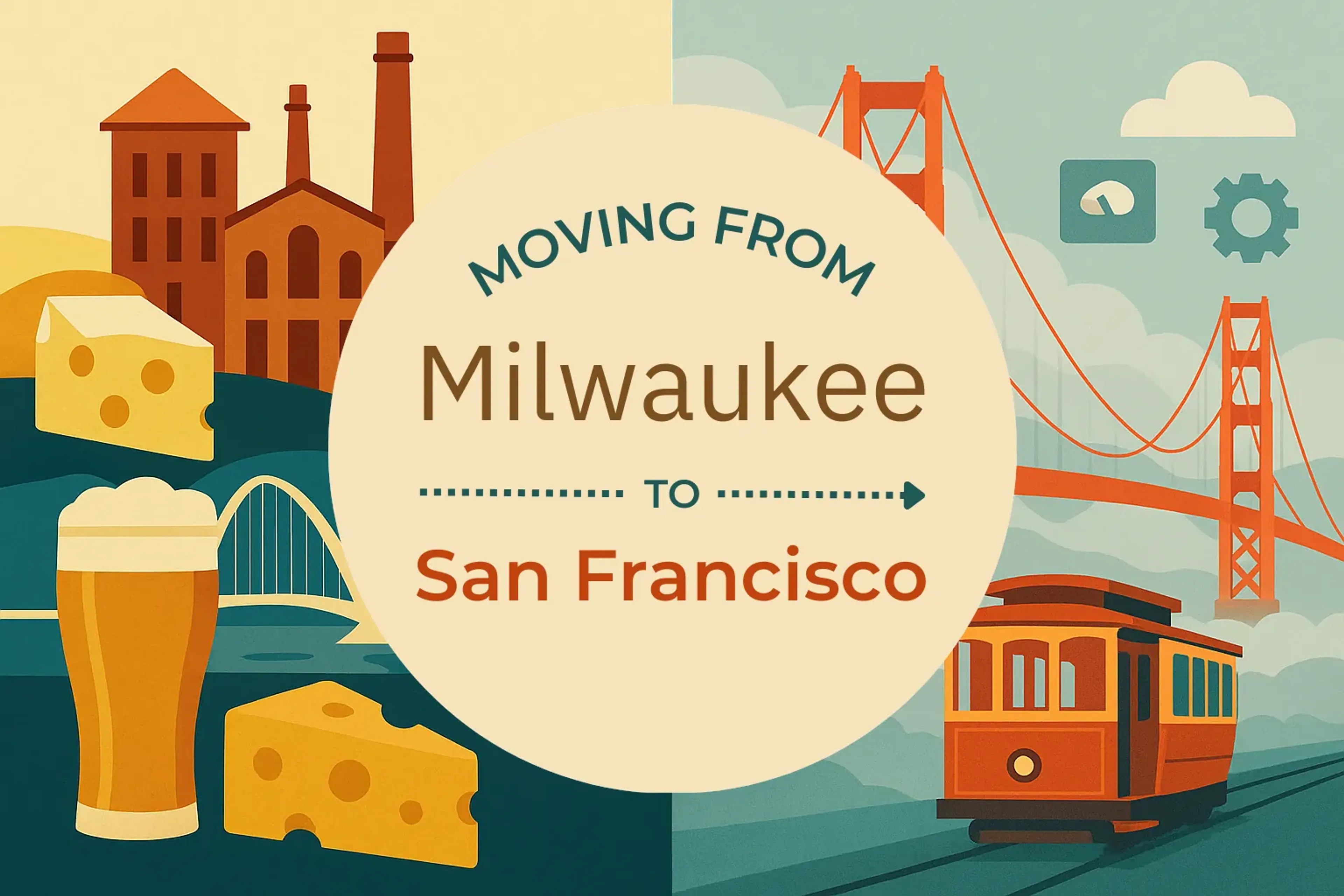 Side-by-side comparison of Milwaukee to San Francisco moving companies