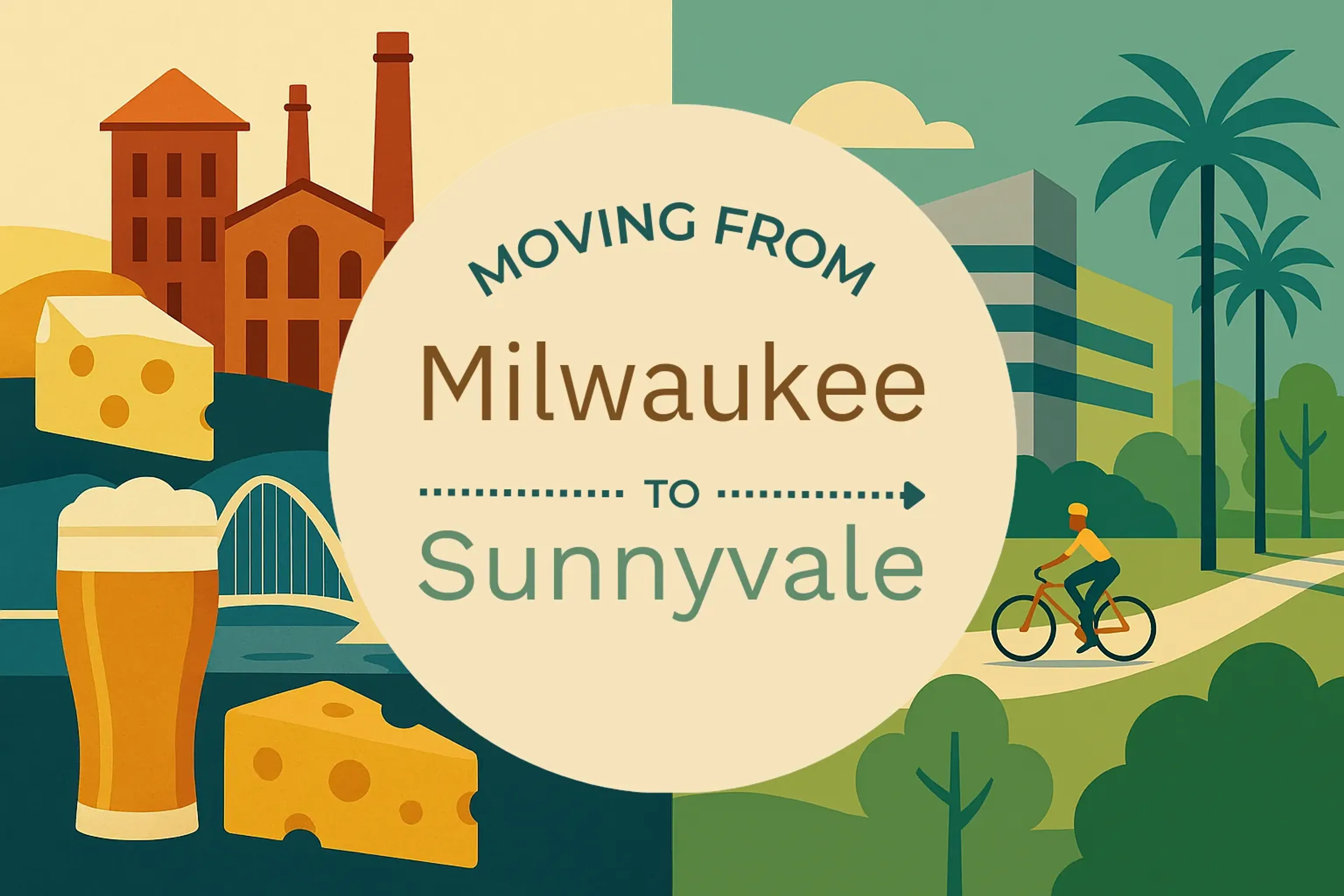 Side-by-side comparison of Milwaukee to Sunnyvale moving companies