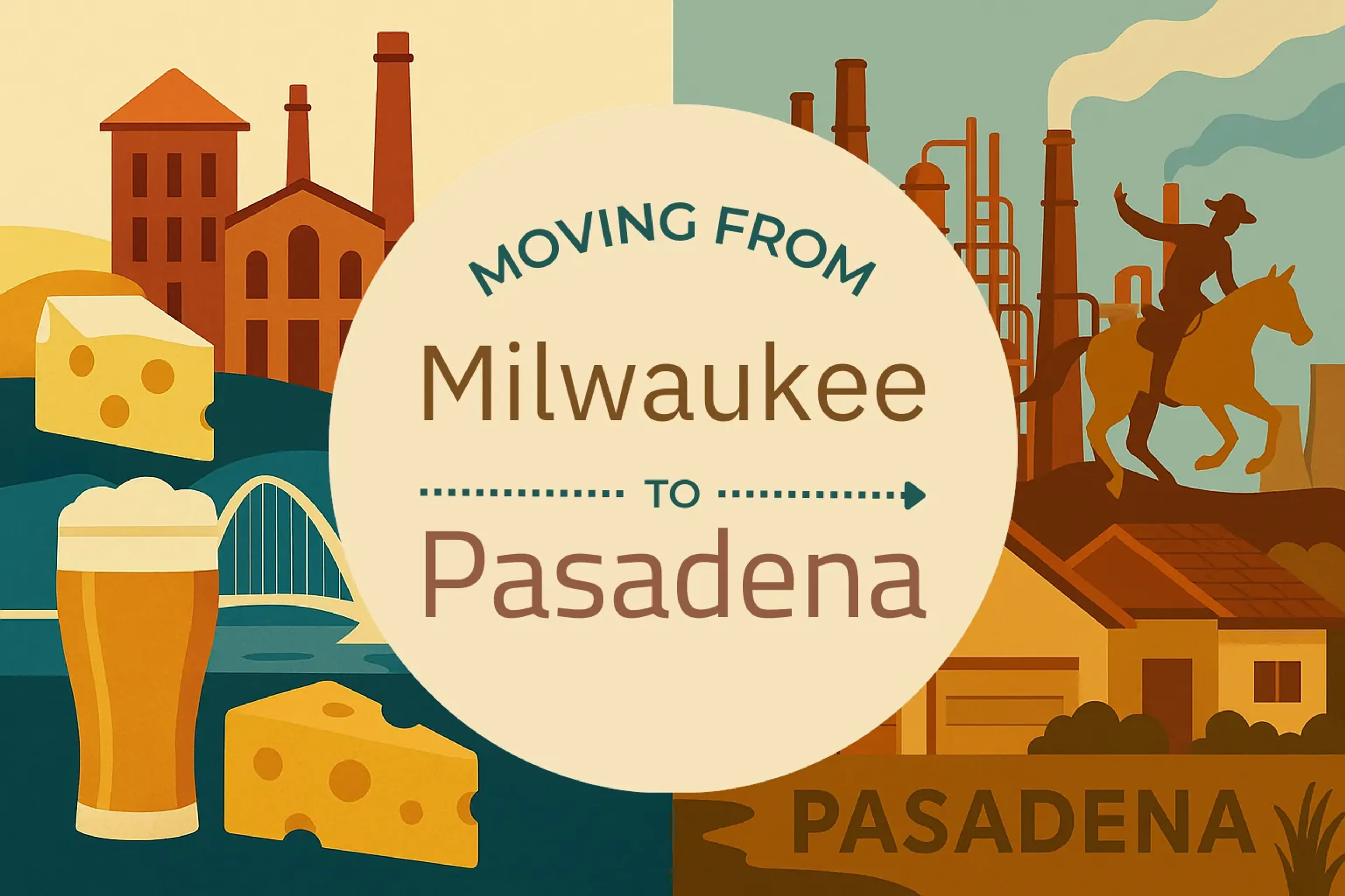 Side-by-side comparison of Milwaukee to Pasadena moving companies