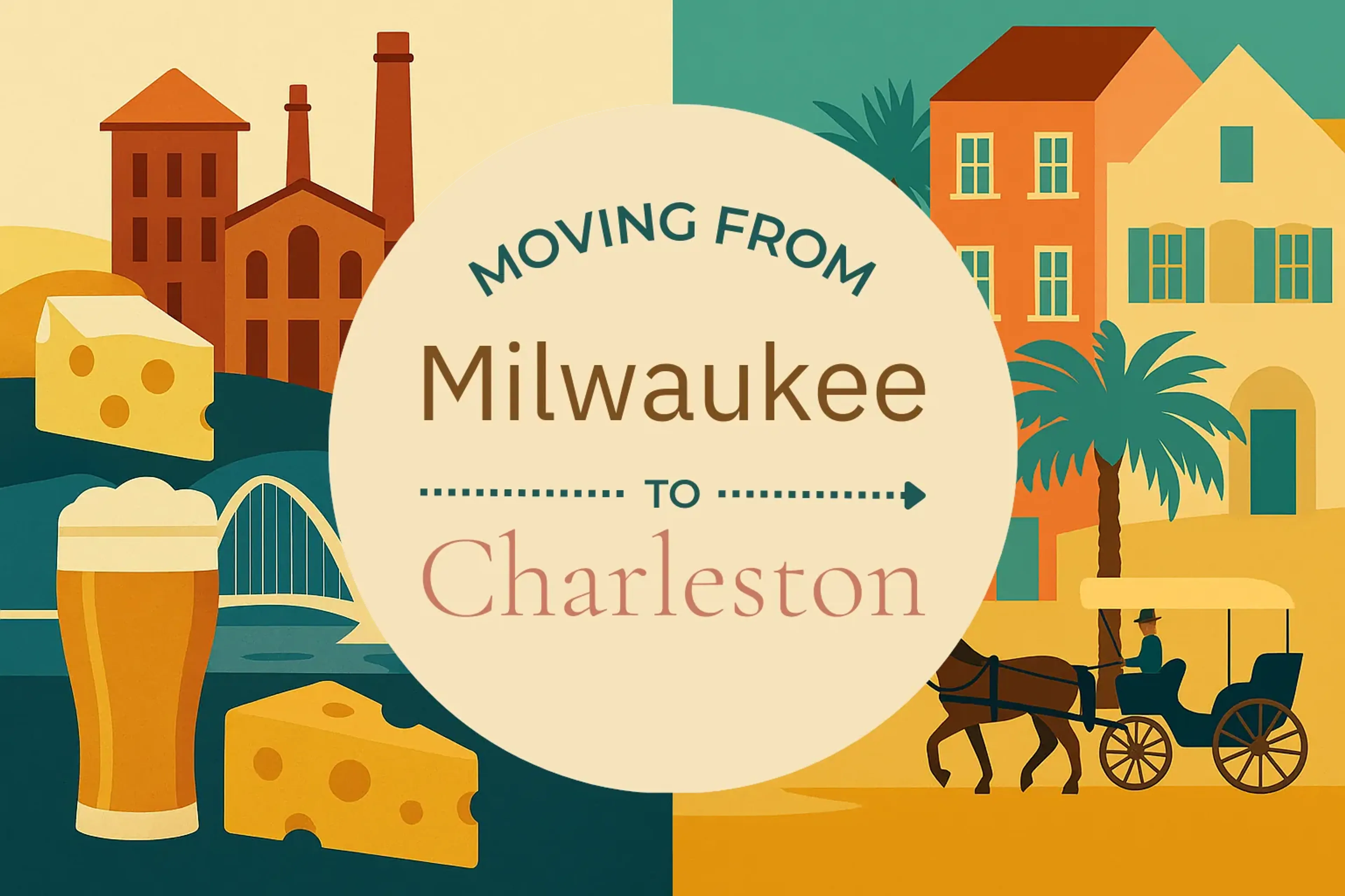 Side-by-side comparison of Milwaukee to Charleston moving companies