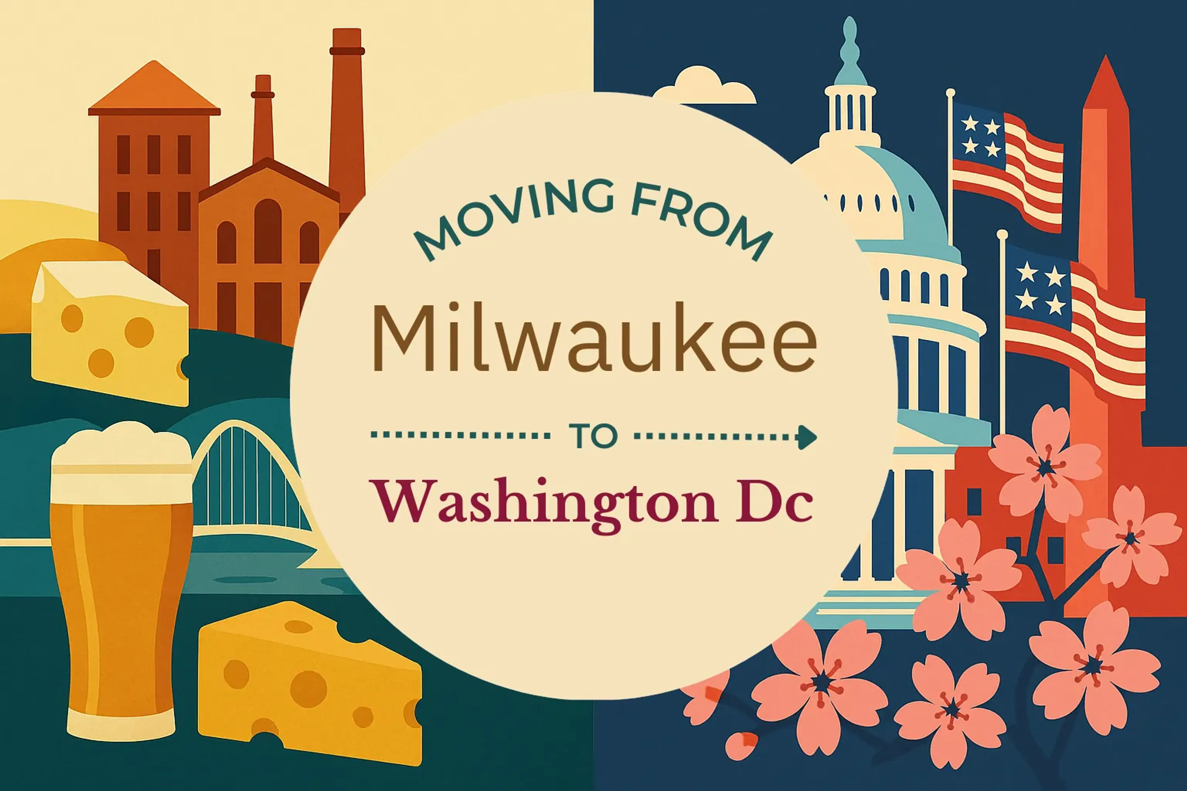 Side-by-side comparison of Milwaukee to Washington DC moving companies