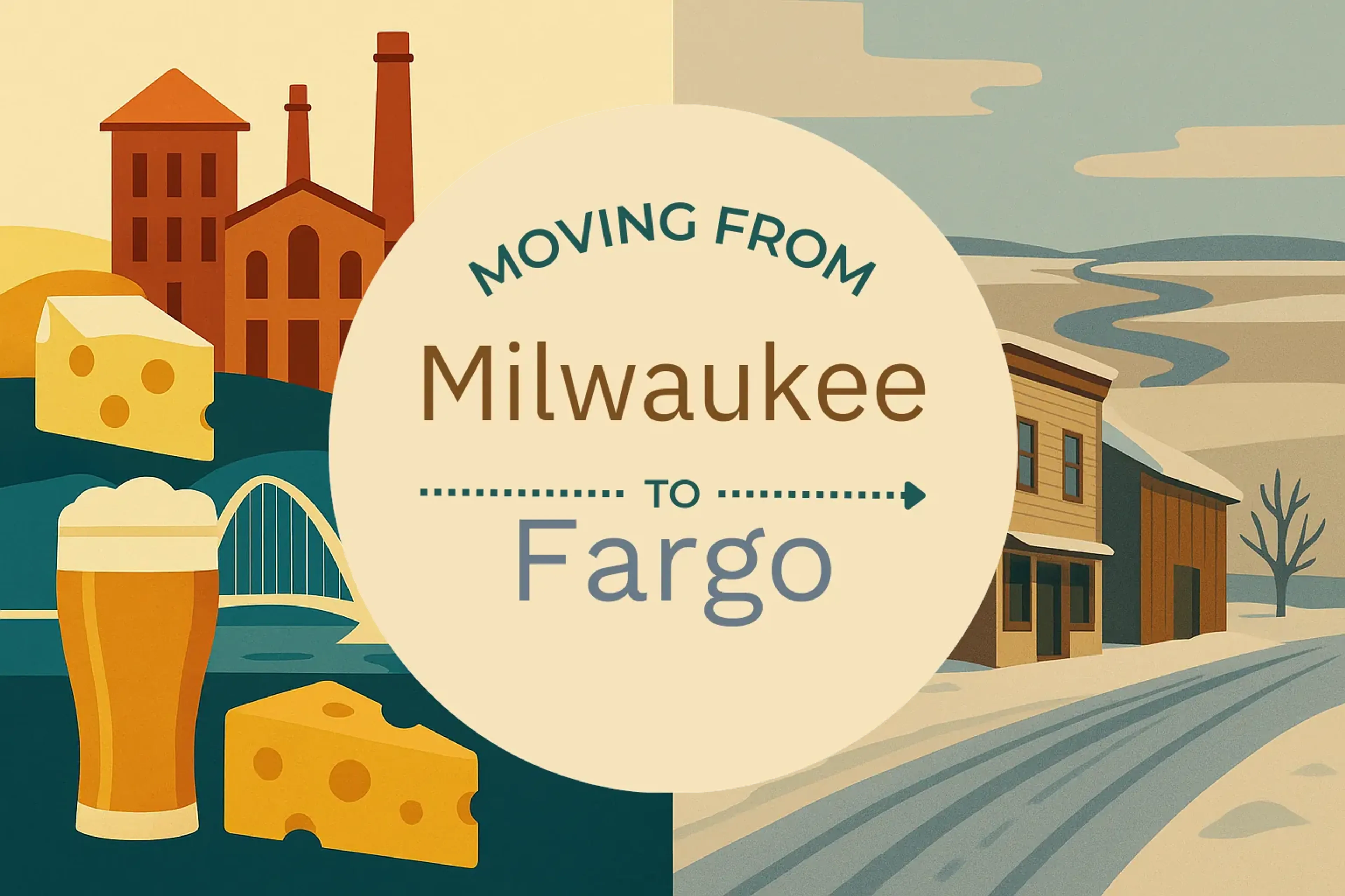 Side-by-side comparison of Milwaukee to Fargo moving companies