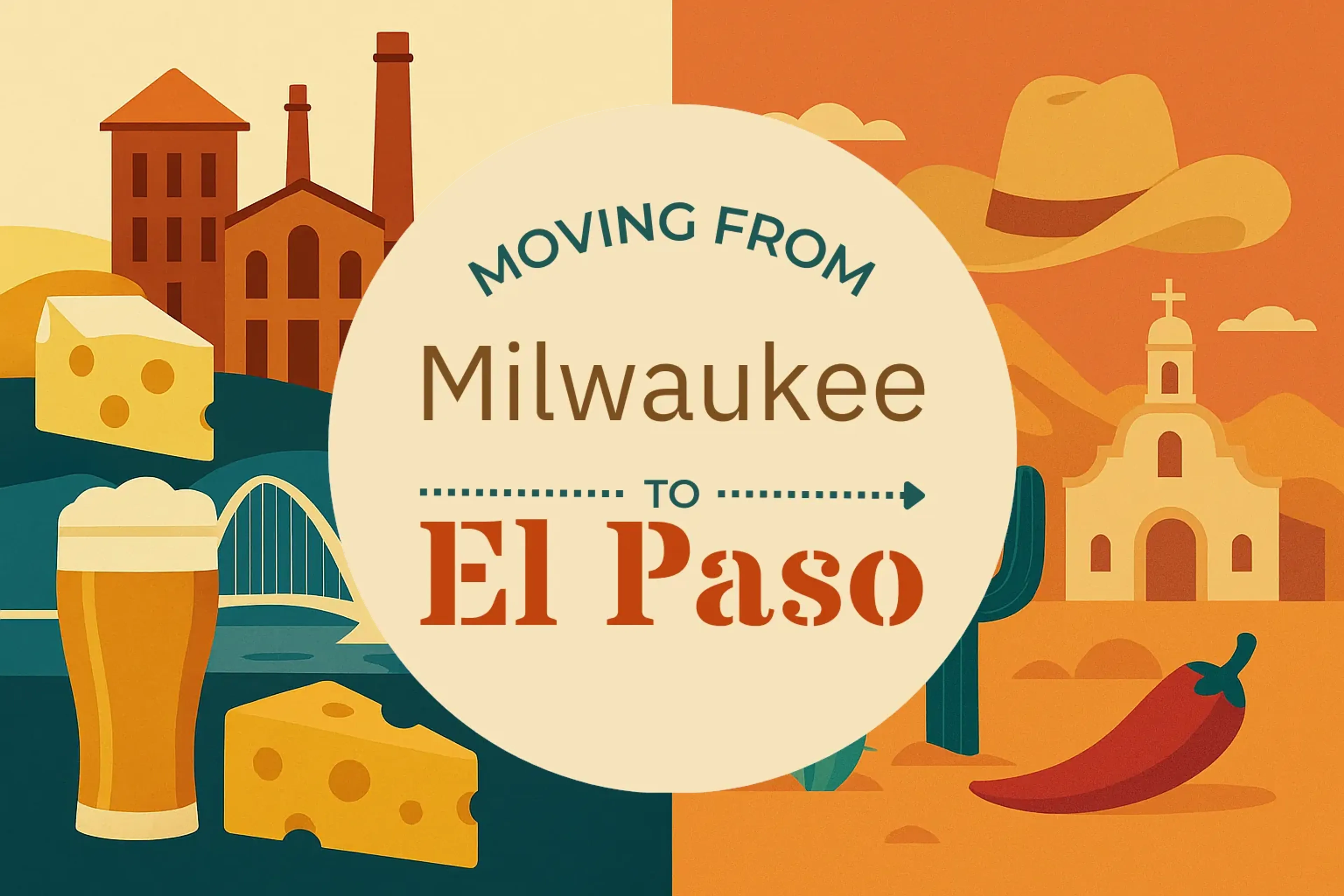 Side-by-side comparison of Milwaukee to El Paso moving companies