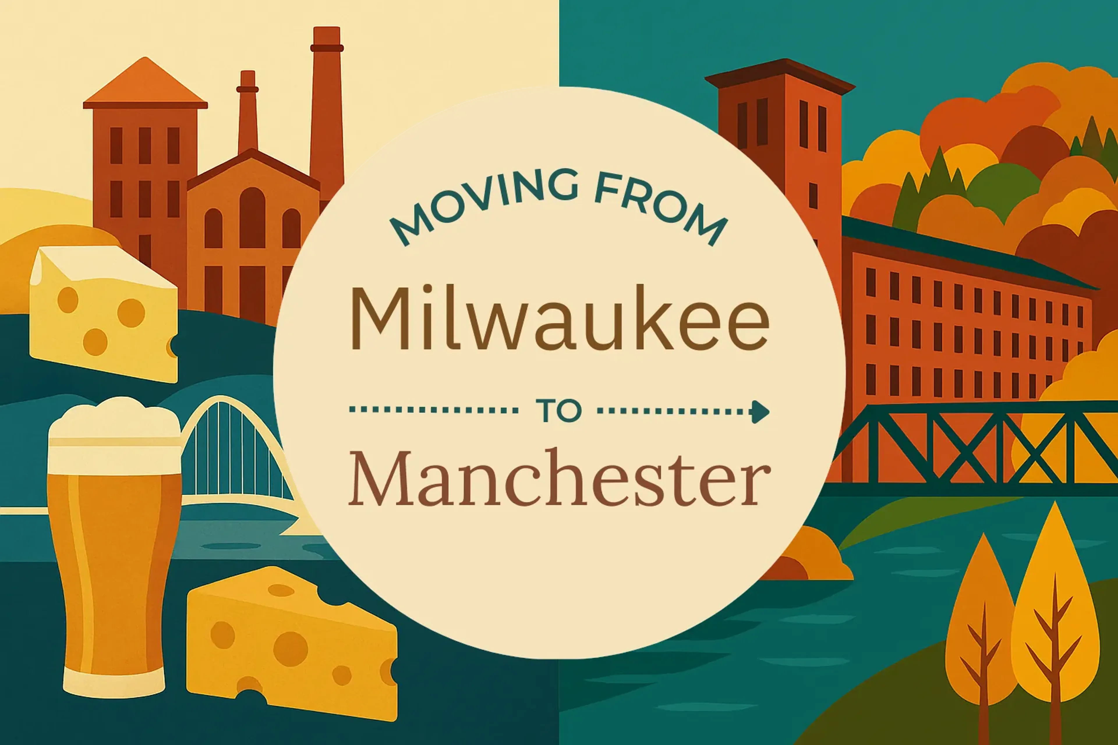 Side-by-side comparison of Milwaukee to Manchester moving companies