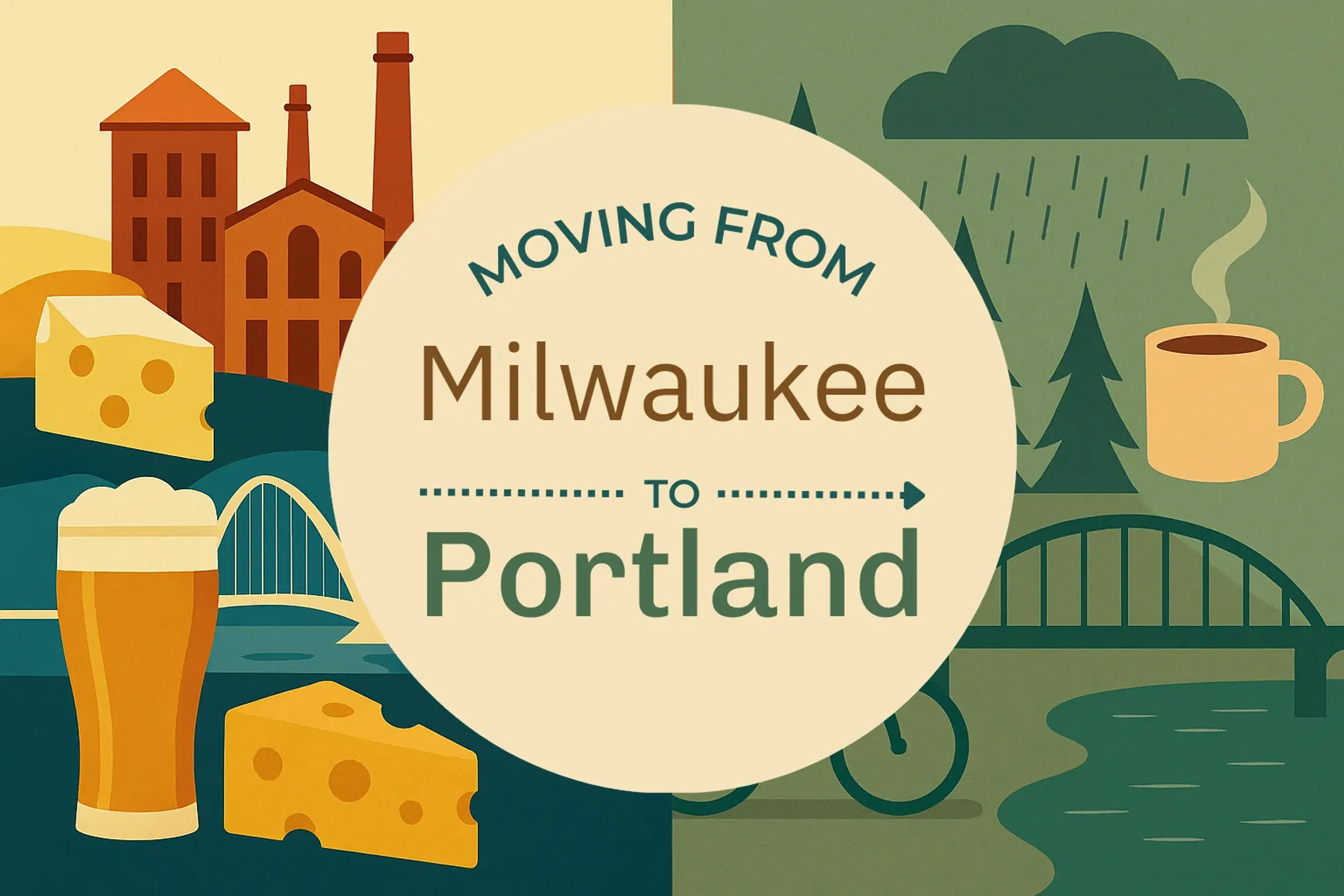 Side-by-side comparison of Milwaukee to Portland moving companies