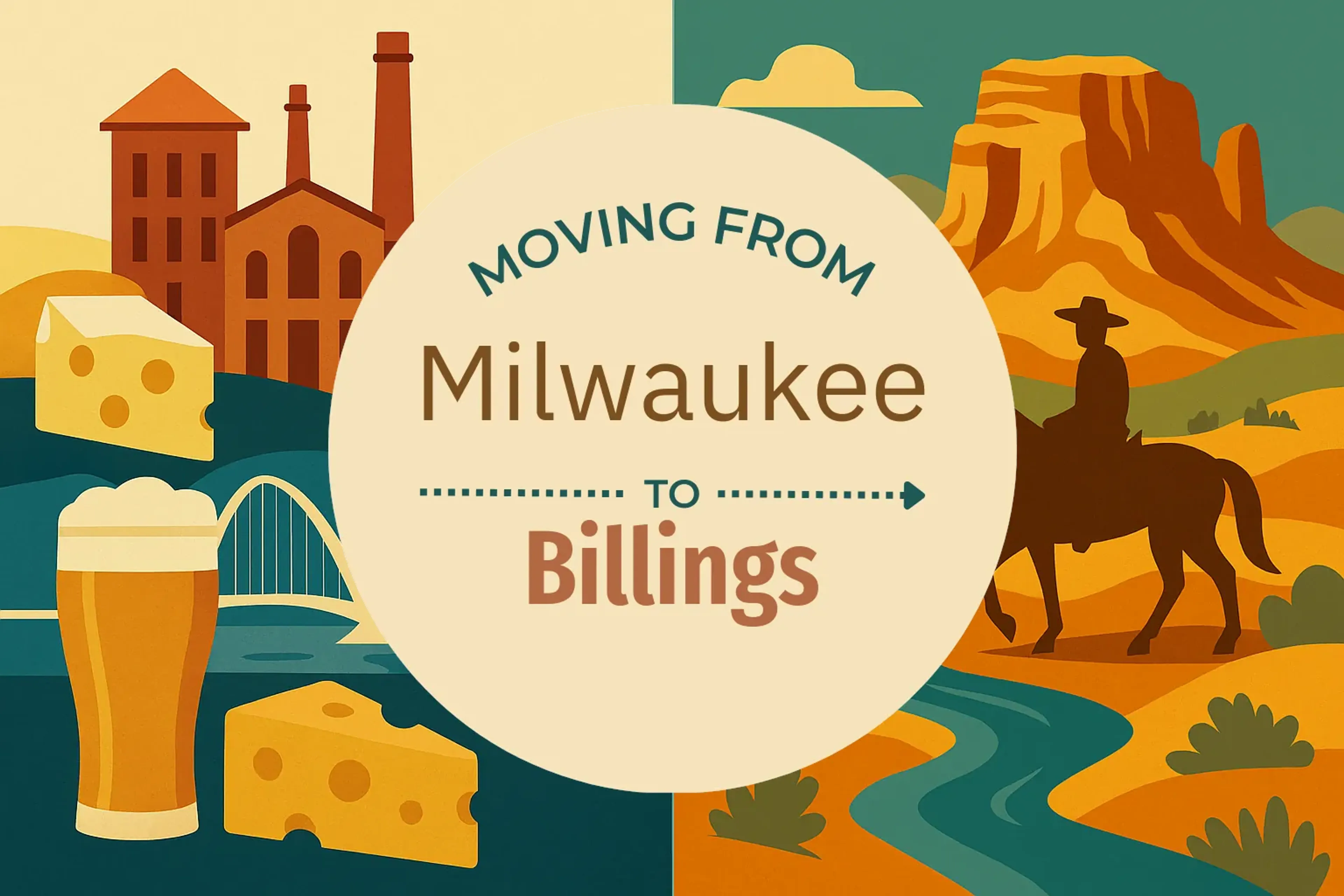 Side-by-side comparison of Milwaukee to Billings moving companies
