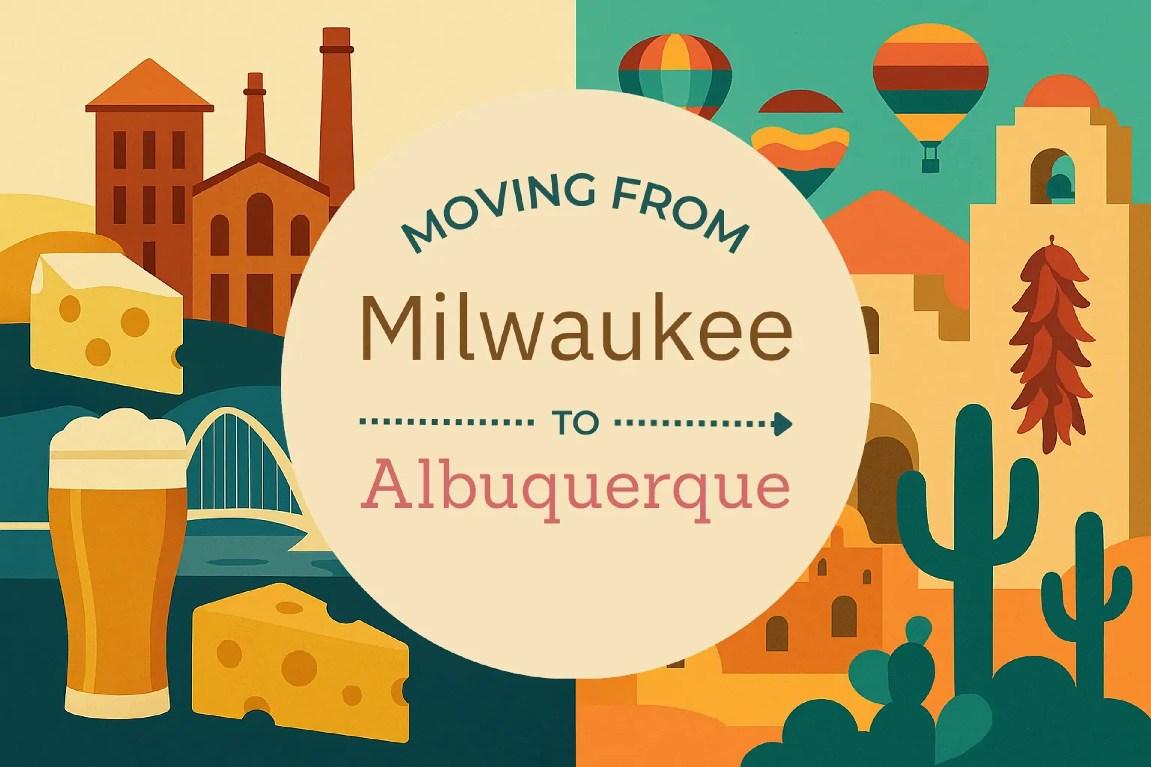 Side-by-side comparison of Milwaukee to Albuquerque moving companies