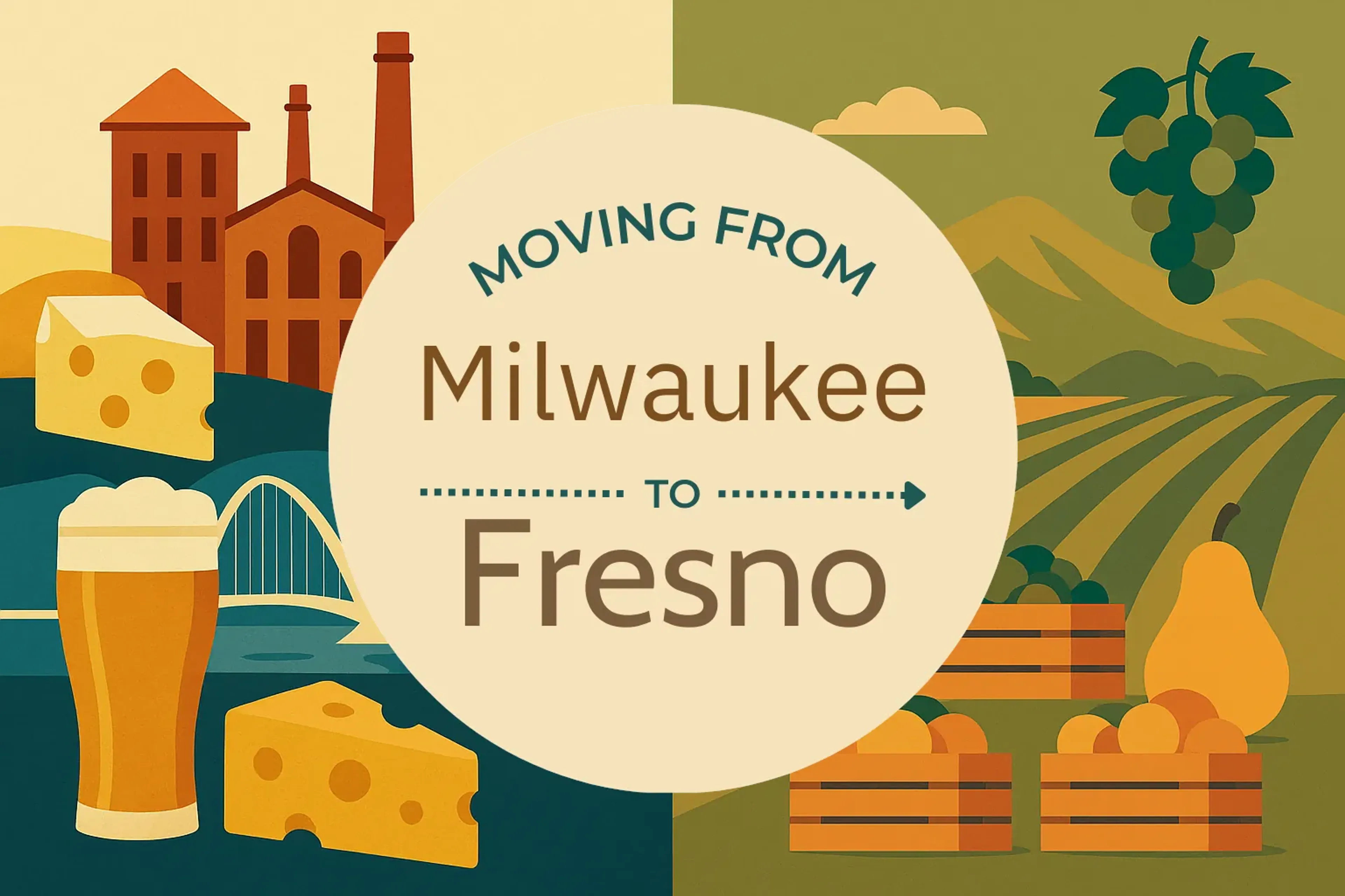 Side-by-side comparison of Milwaukee to Fresno moving companies