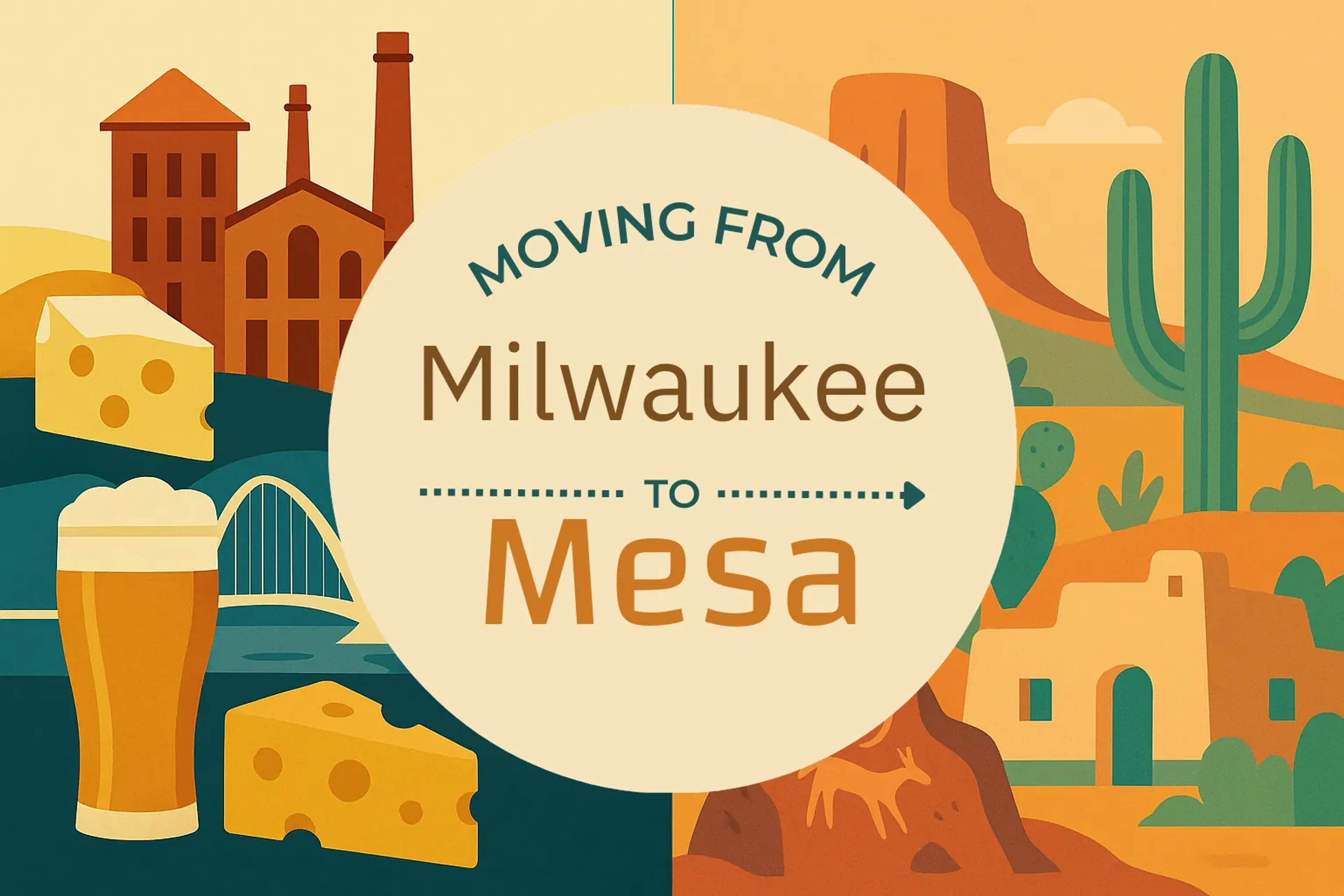 Side-by-side comparison of Milwaukee to Mesa moving companies