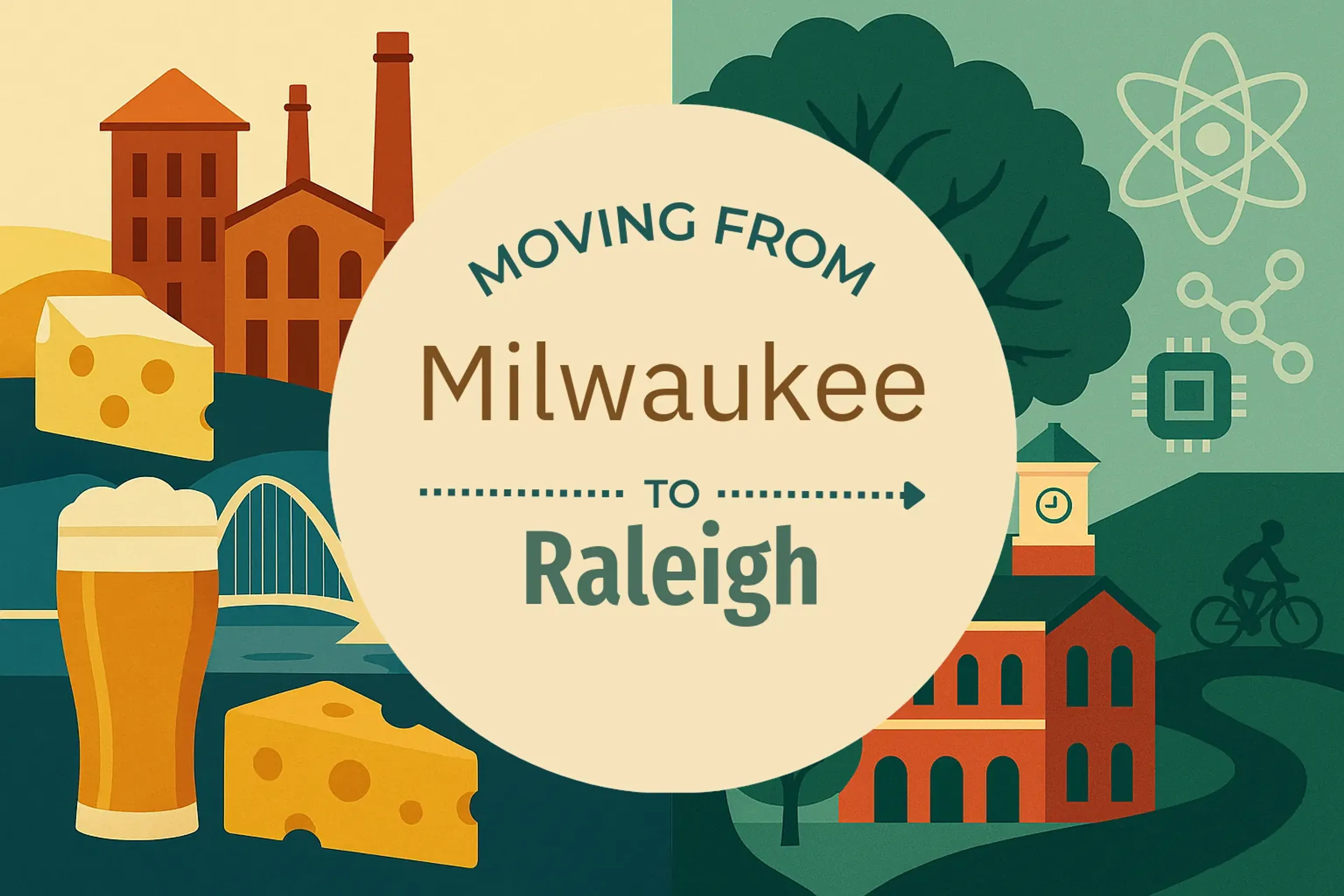 Side-by-side comparison of Milwaukee to Raleigh moving companies