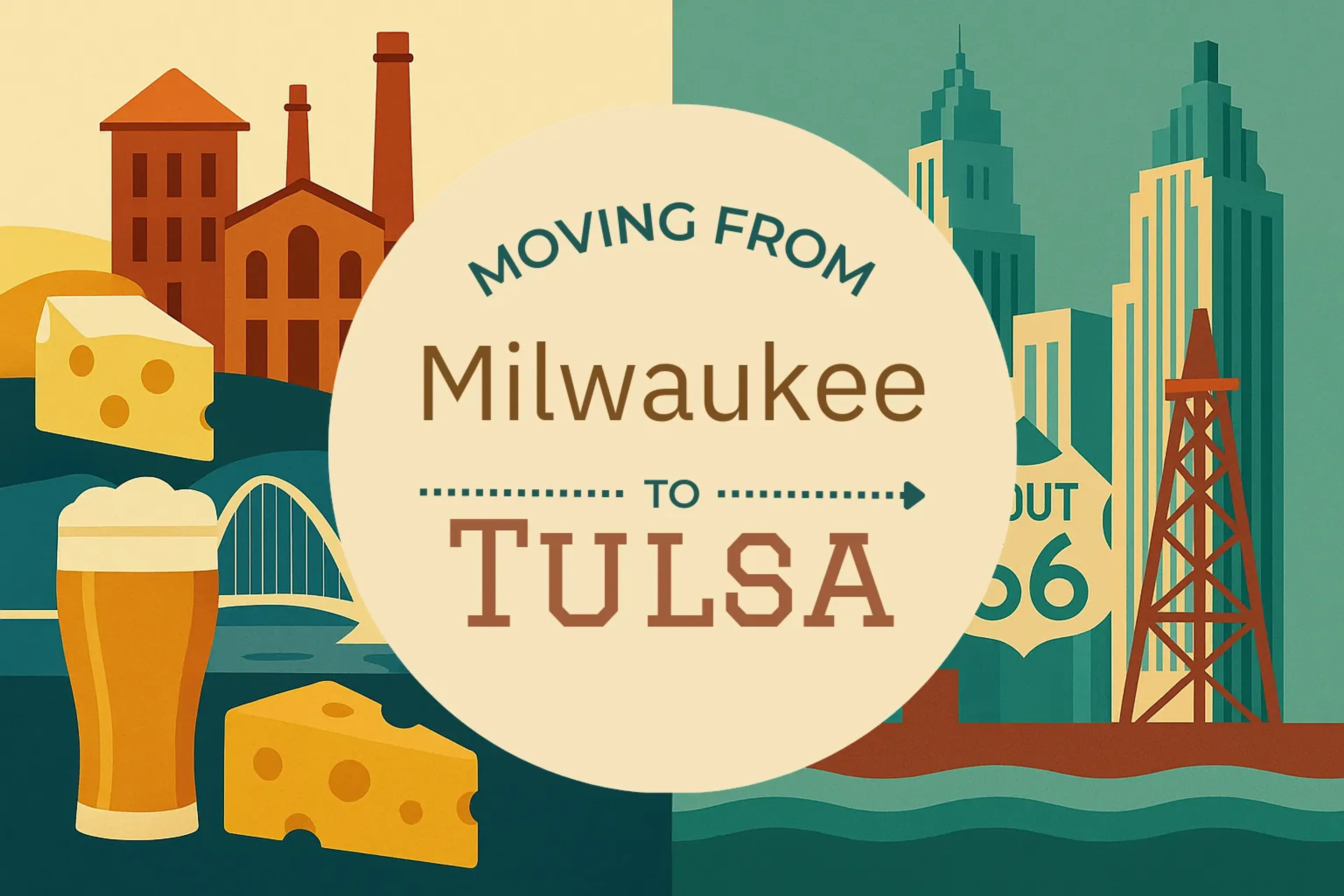 Side-by-side comparison of Milwaukee to Tulsa moving companies