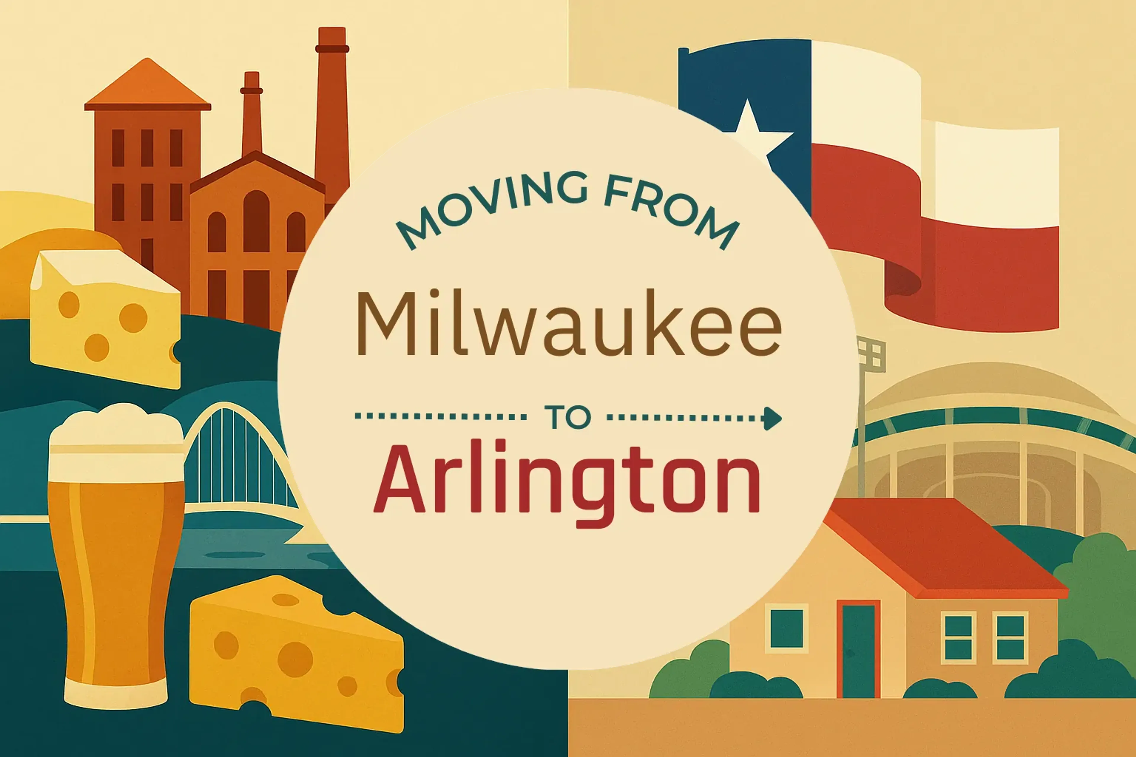 Side-by-side comparison of Milwaukee to Arlington moving companies