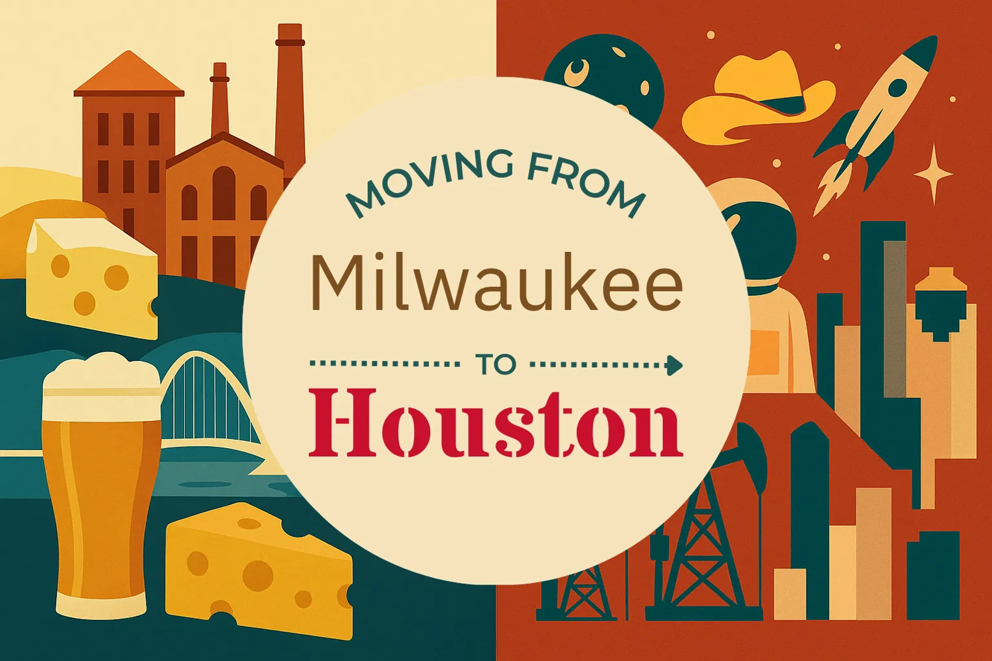 Side-by-side comparison of Milwaukee to Houston moving companies