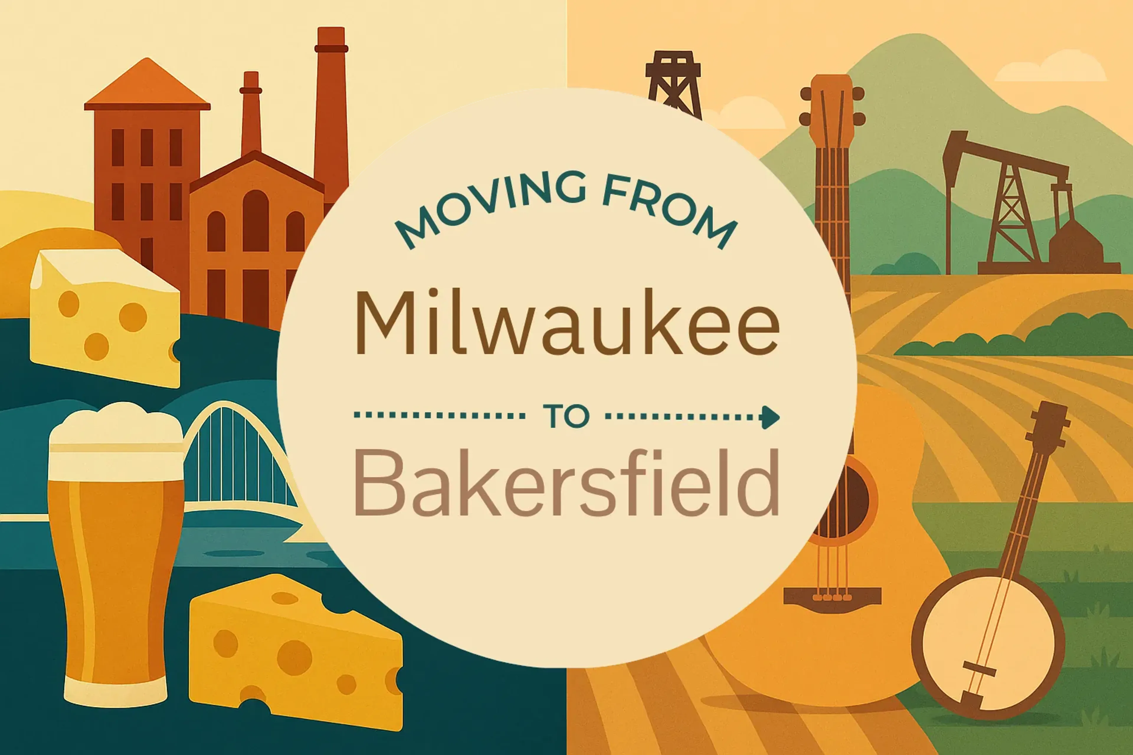 Side-by-side comparison of Milwaukee to Bakersfield moving companies