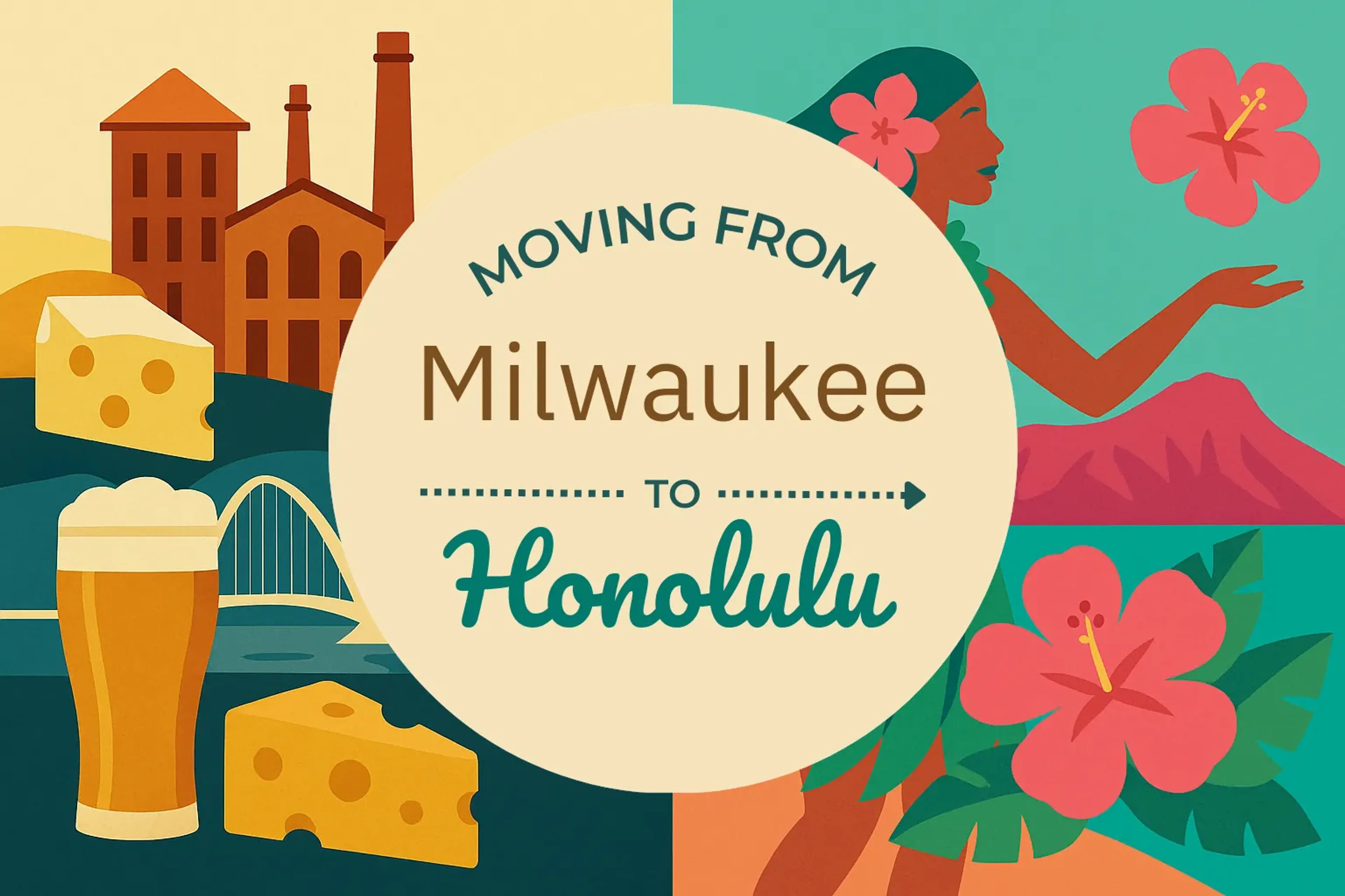Side-by-side comparison of Milwaukee to Honolulu moving companies