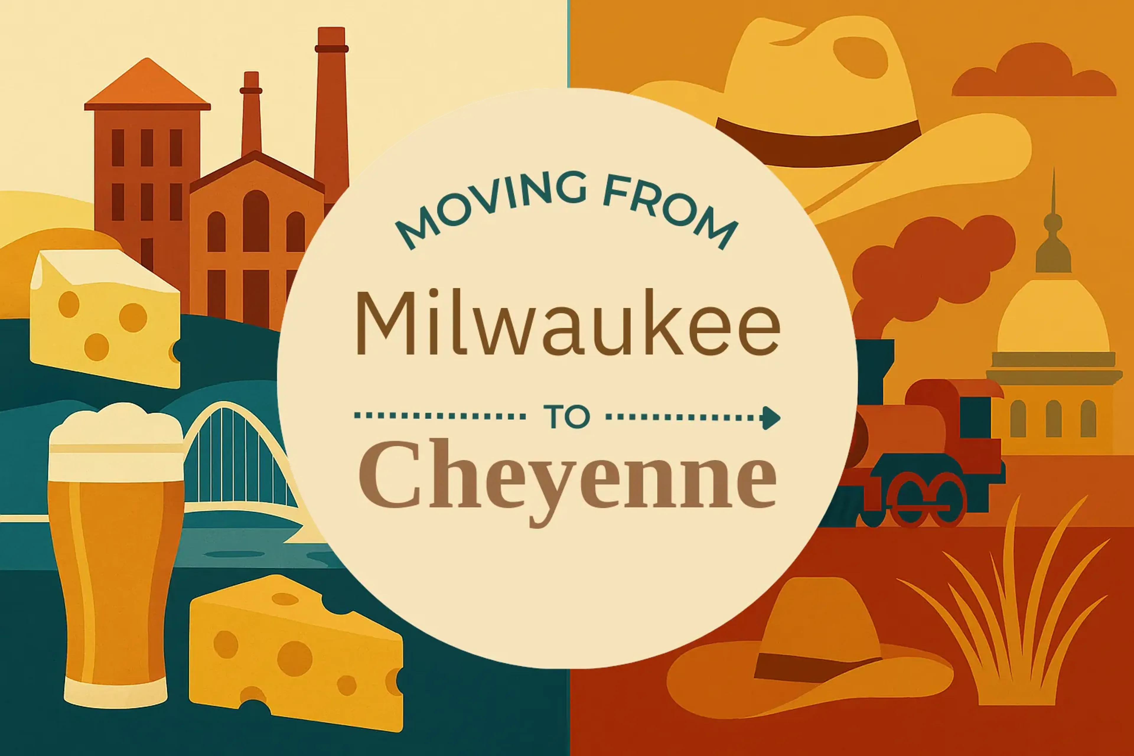 Side-by-side comparison of Milwaukee to Cheyenne moving companies