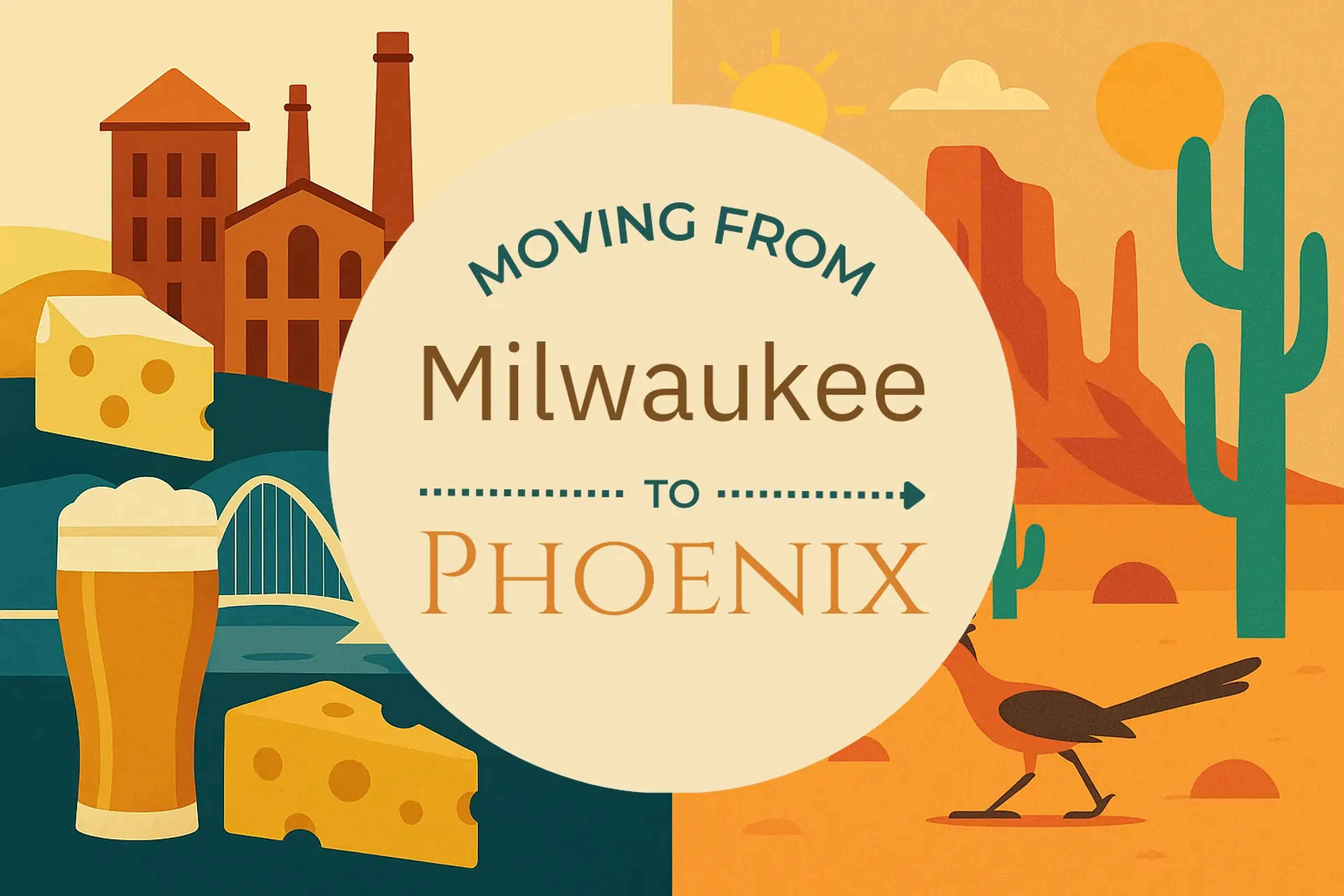 Side-by-side comparison of Milwaukee to Phoenix moving companies
