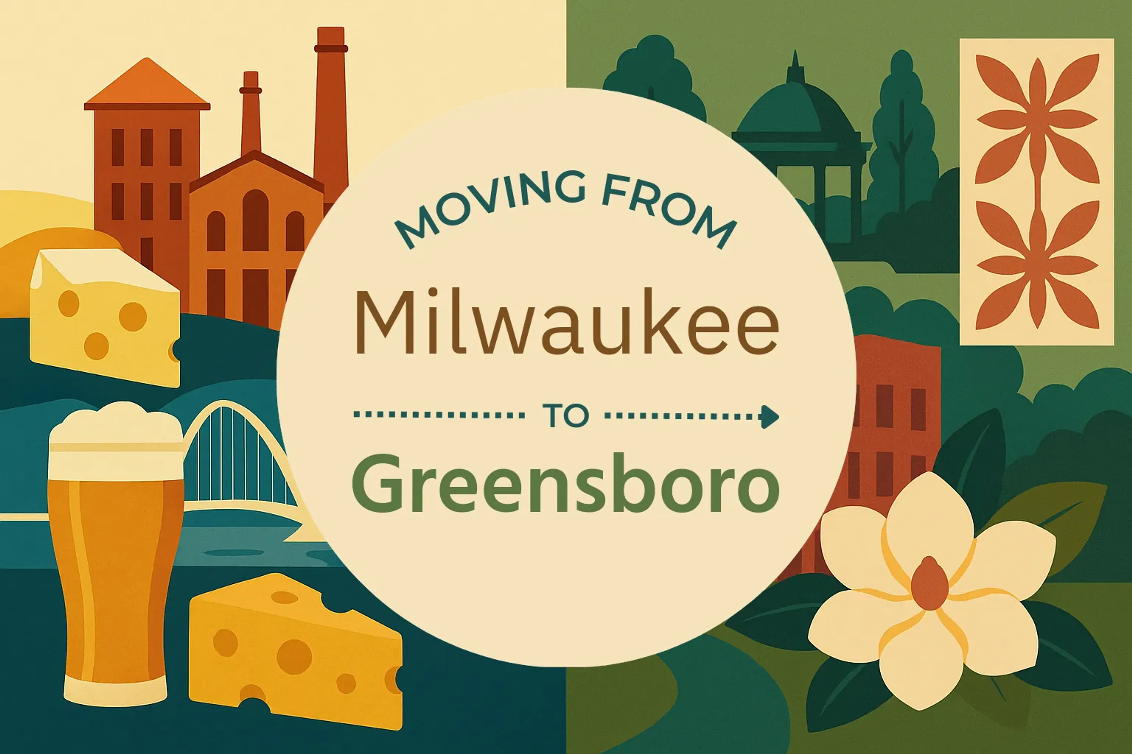 Side-by-side comparison of Milwaukee to Greensboro moving companies