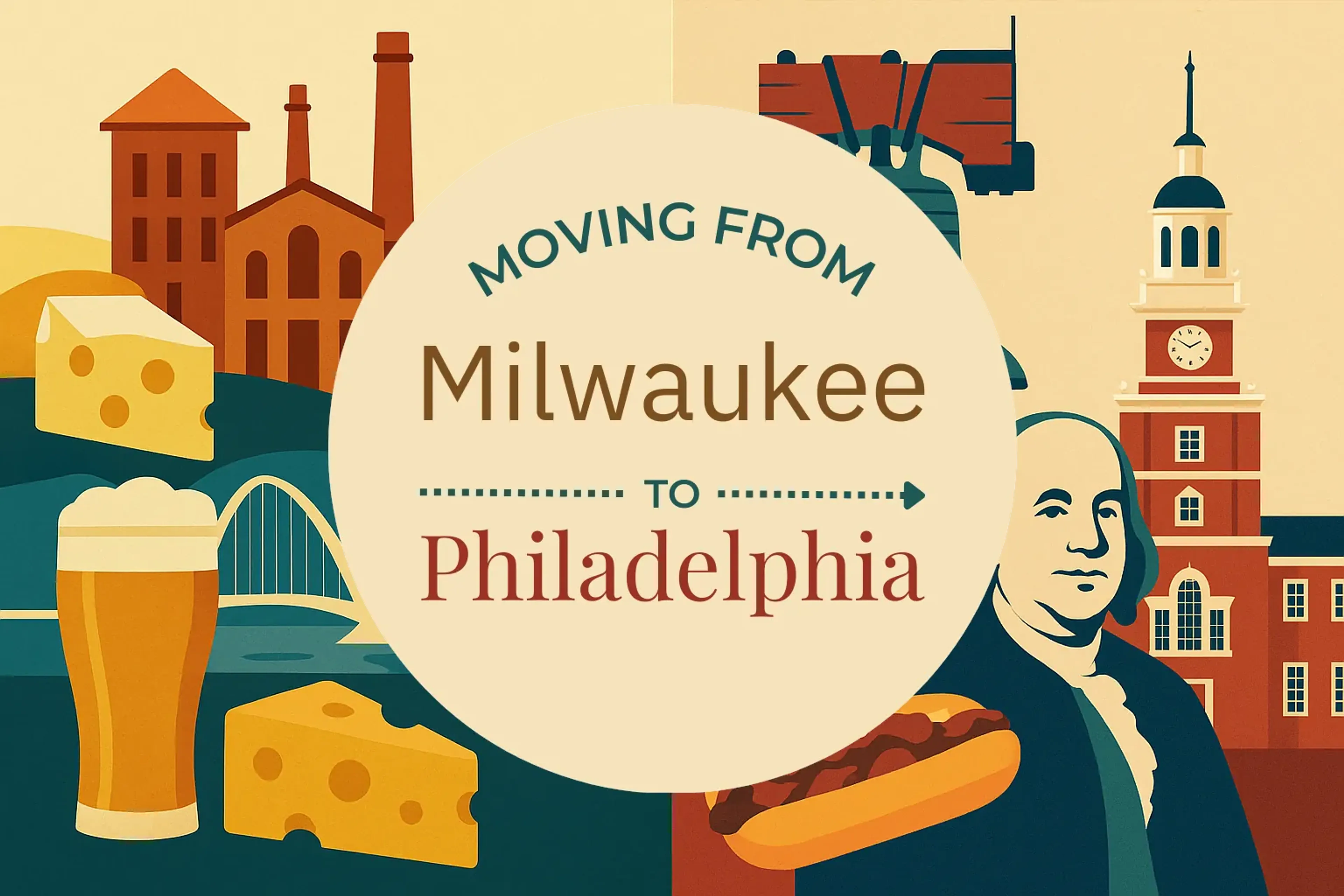 Side-by-side comparison of Milwaukee to Philadelphia moving companies