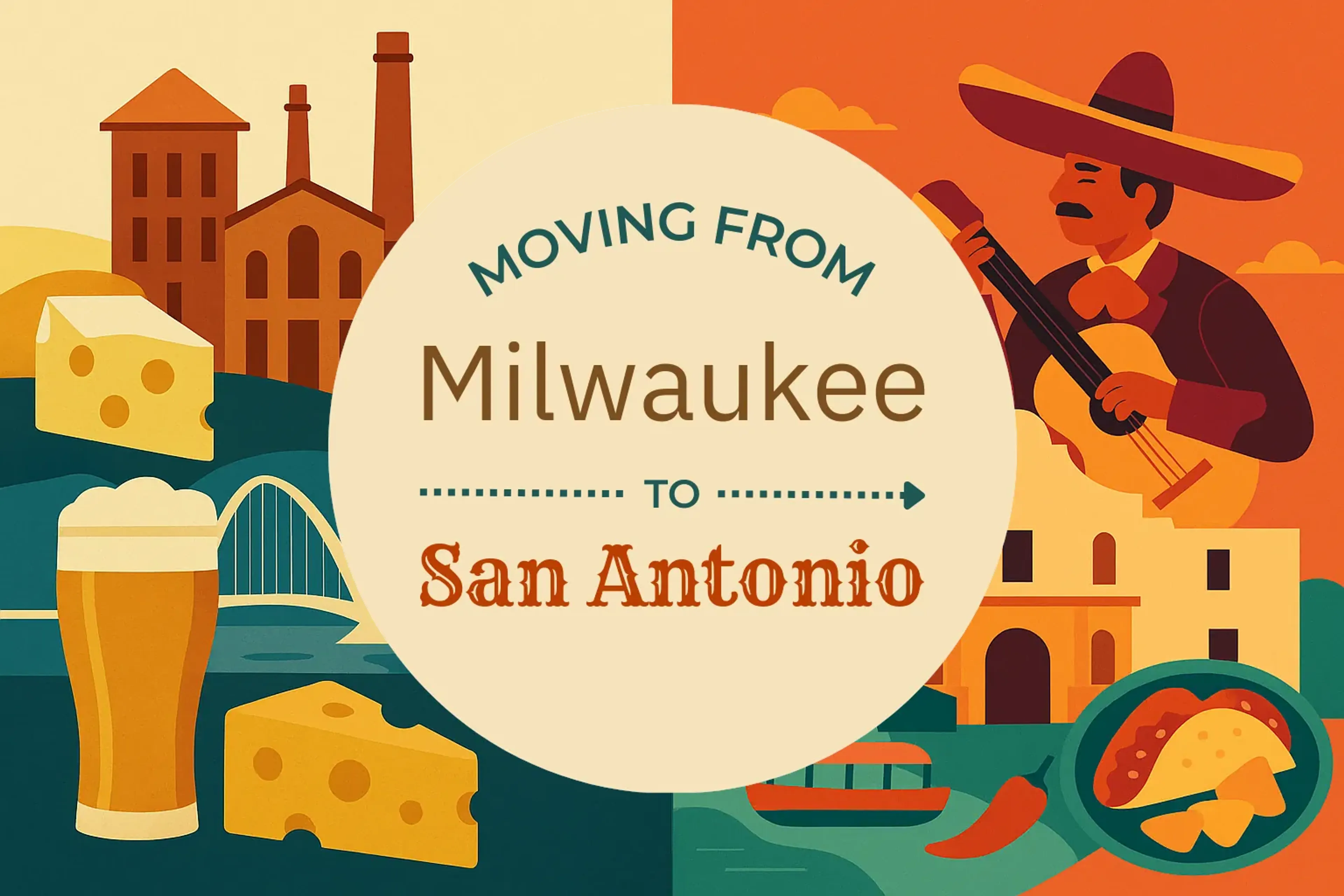 Side-by-side comparison of Milwaukee to San Antonio moving companies