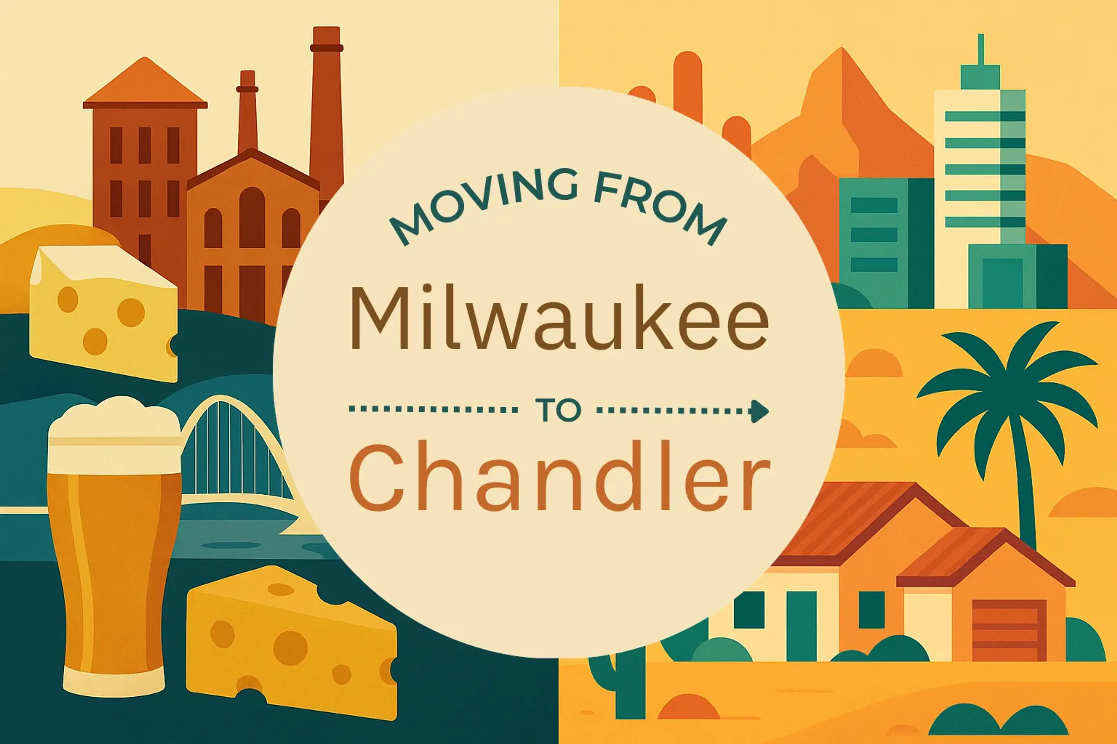 Side-by-side comparison of Milwaukee to Chandler moving companies
