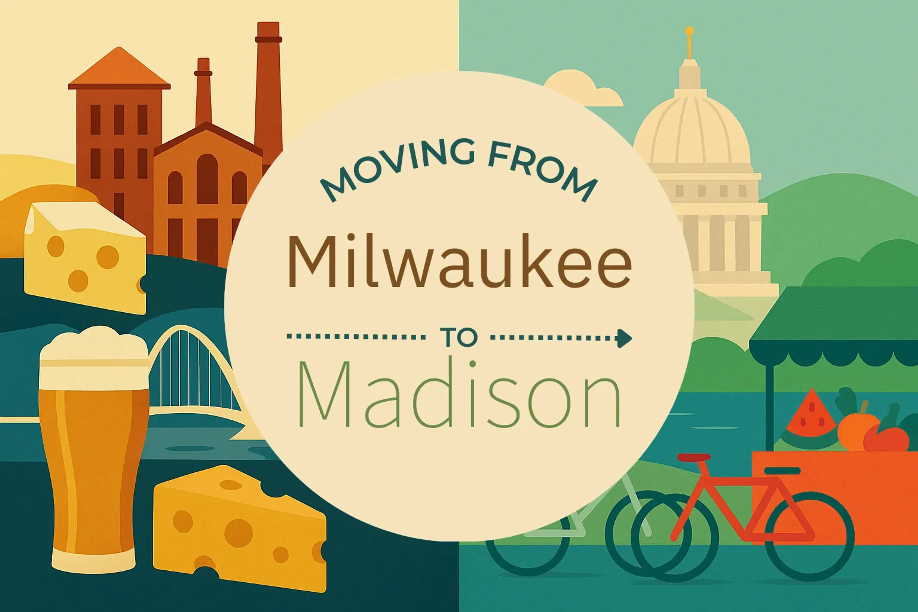 Side-by-side comparison of Milwaukee to Madison moving companies